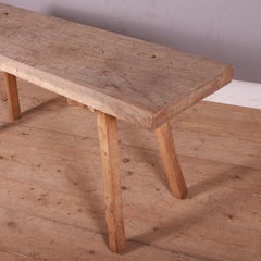 French Scrubbed Sycamore and Elm Trestle Table