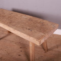 French Scrubbed Sycamore and Elm Trestle Table