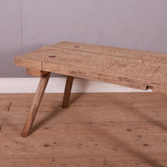 French Scrubbed Sycamore and Elm Trestle Table