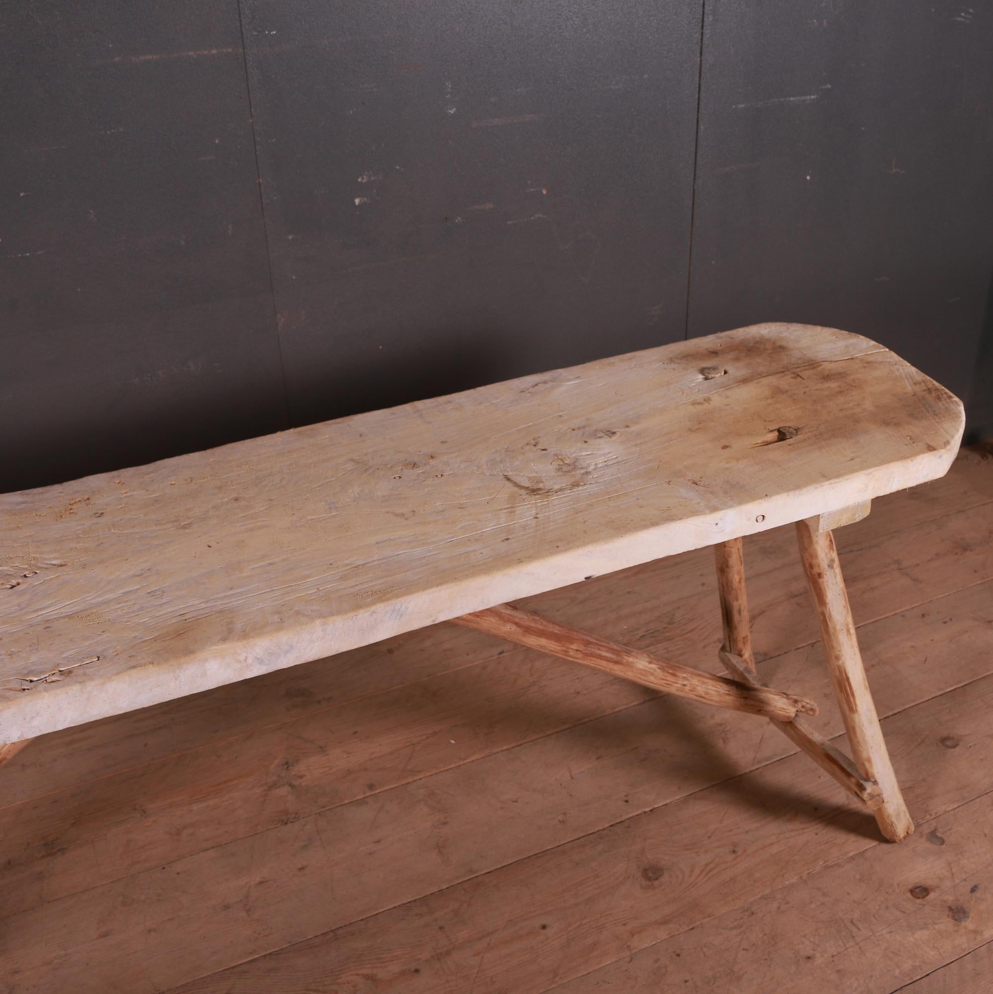 French Scrubbed Trestle Table In Good Condition For Sale In Leamington Spa, Warwickshire