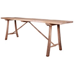 French Scrubbed Trestle Table