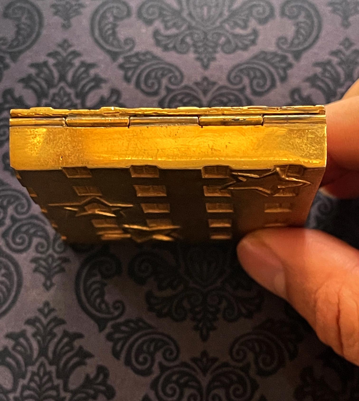 French Sculpted Bronze Box Line Vautrin Day and Night 6