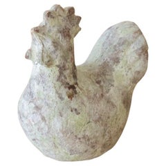 Vintage French Sculpted Clay Rooster