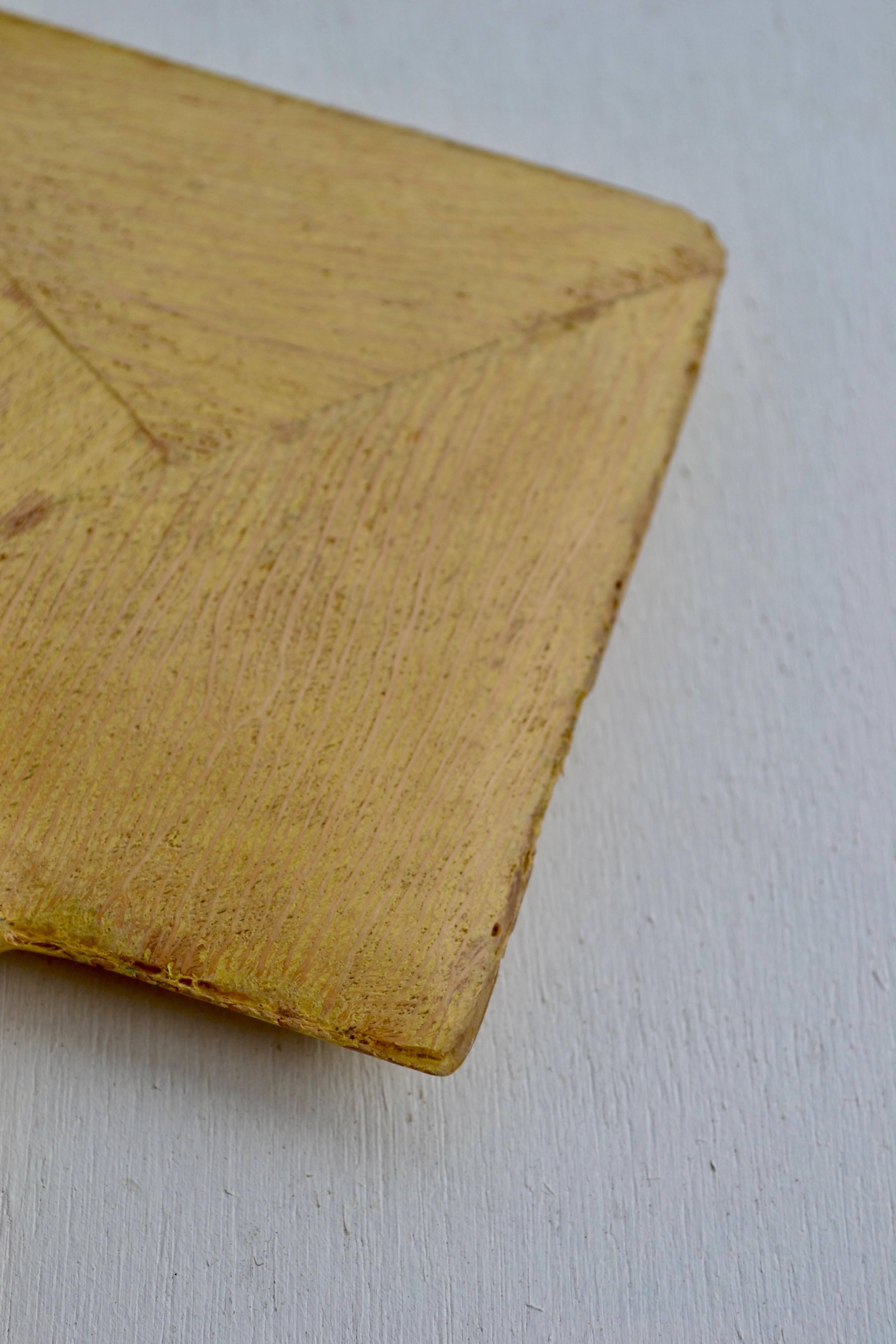 French Sculpted Wooden Hand Mirror, 1950s For Sale 6