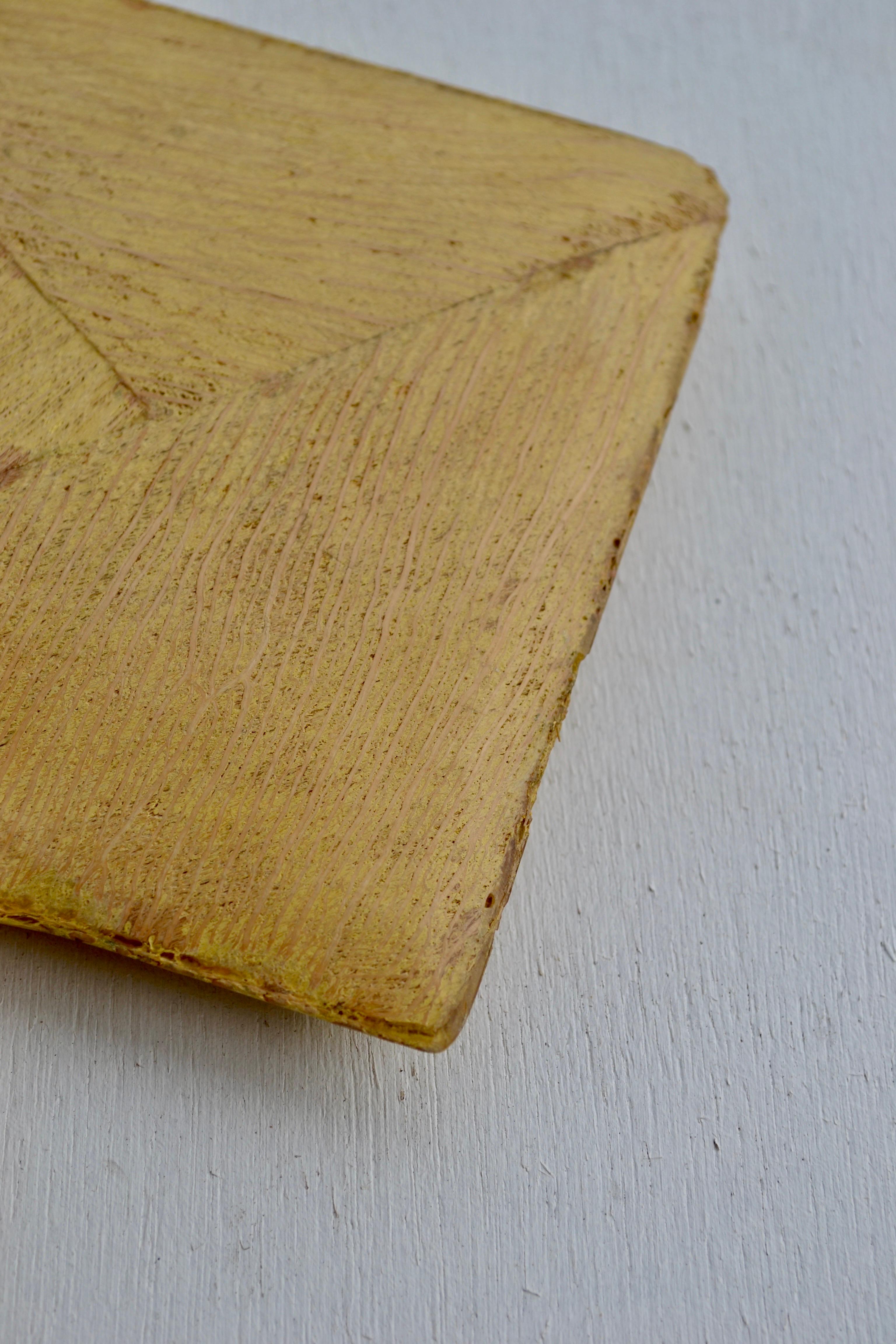 French Sculpted Wooden Hand Mirror, 1950s For Sale 4