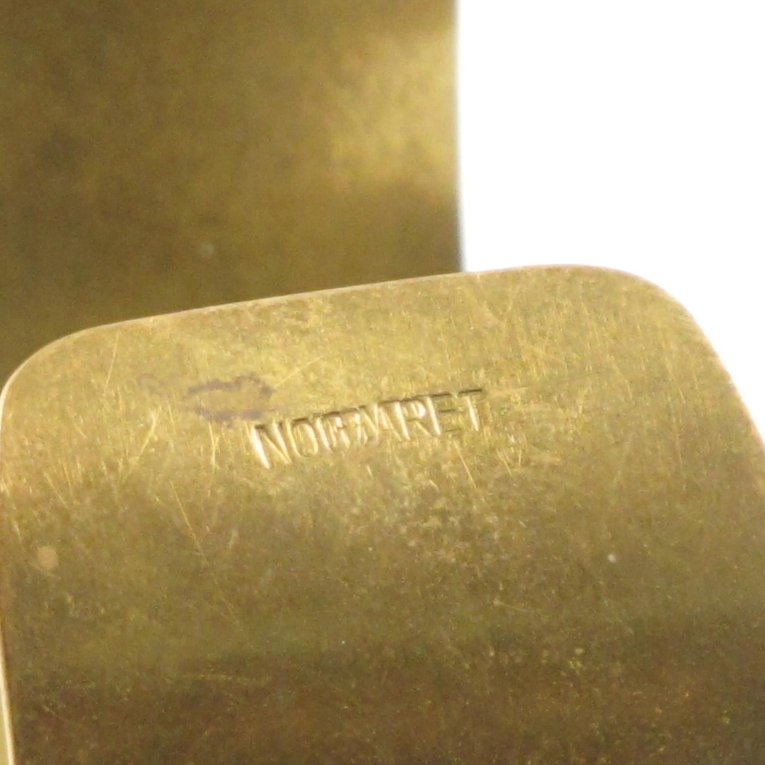 Brazalete de bronce Brutalista de mediados de siglo del escultor francés Henri Nogaret en venta 2