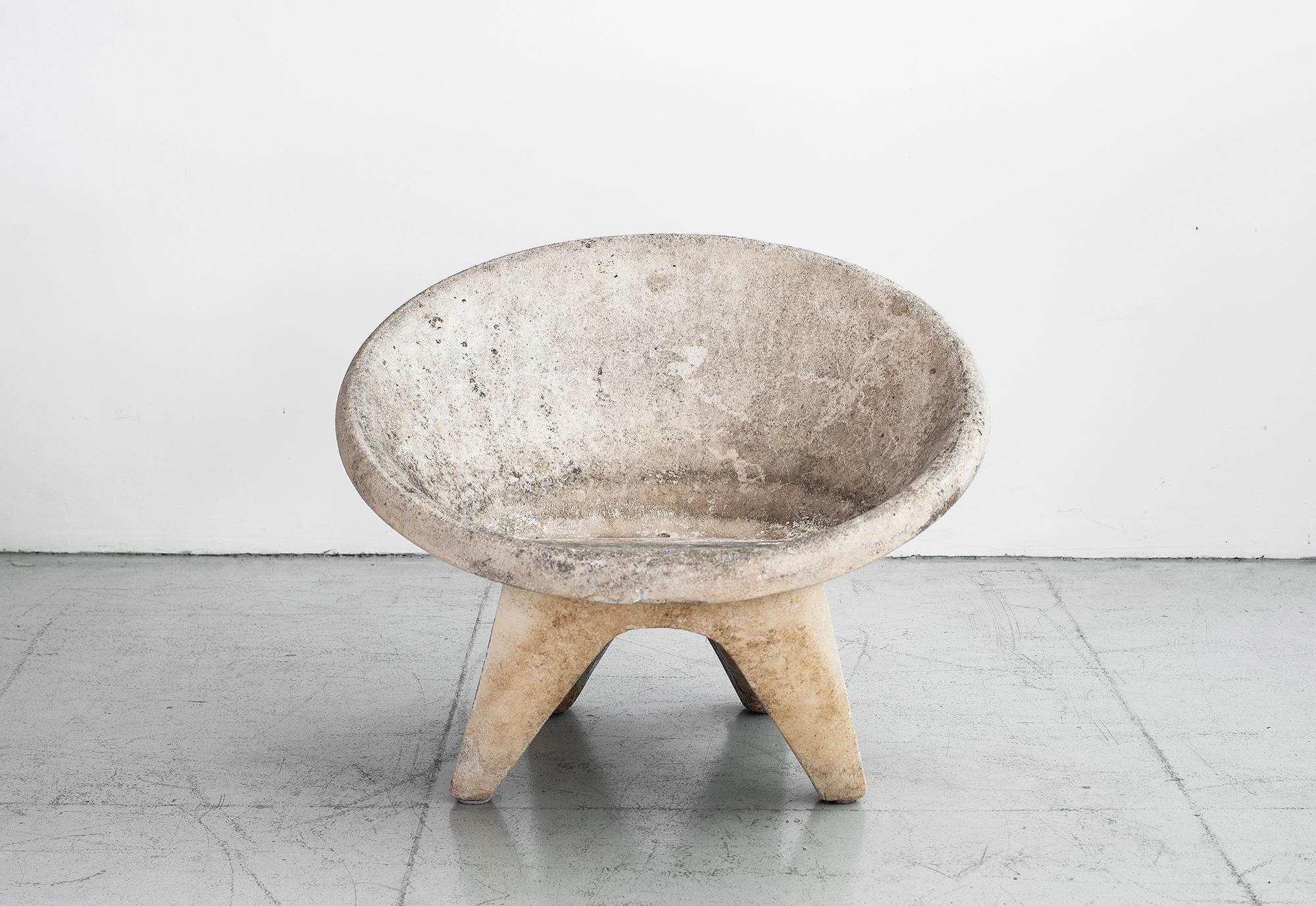 Late 20th Century French Sculptural Concrete Chairs