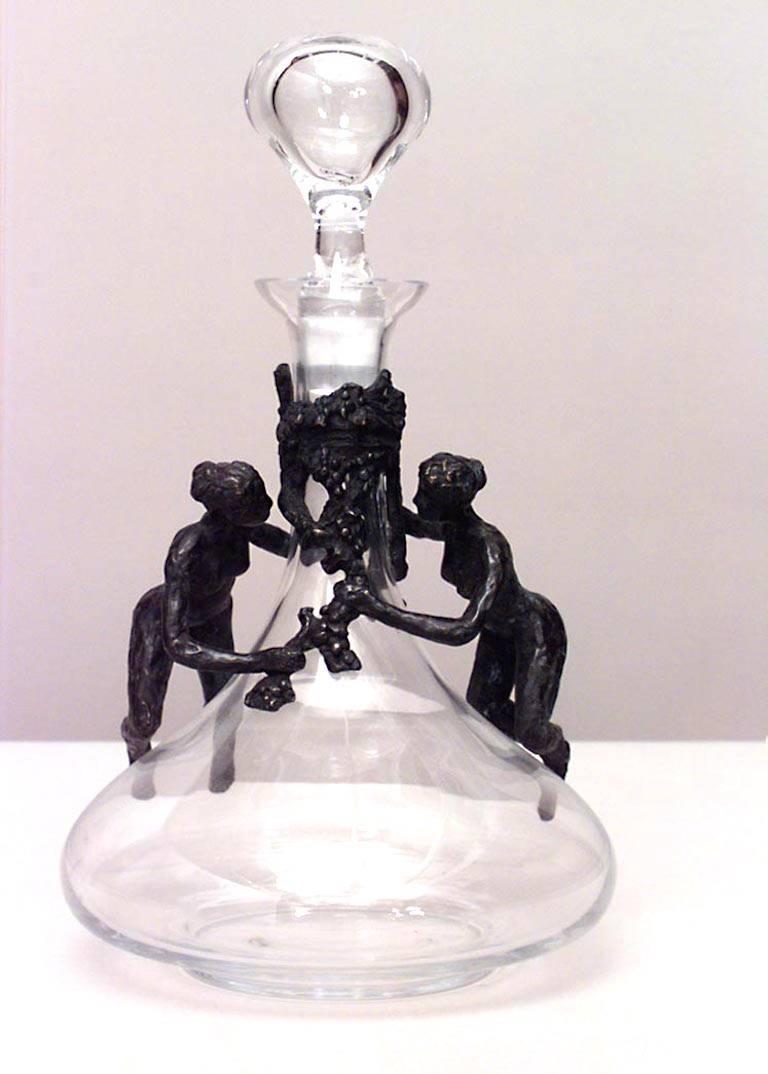 French Sculptural Decanter, by LaRoche For Sale at 1stdibs