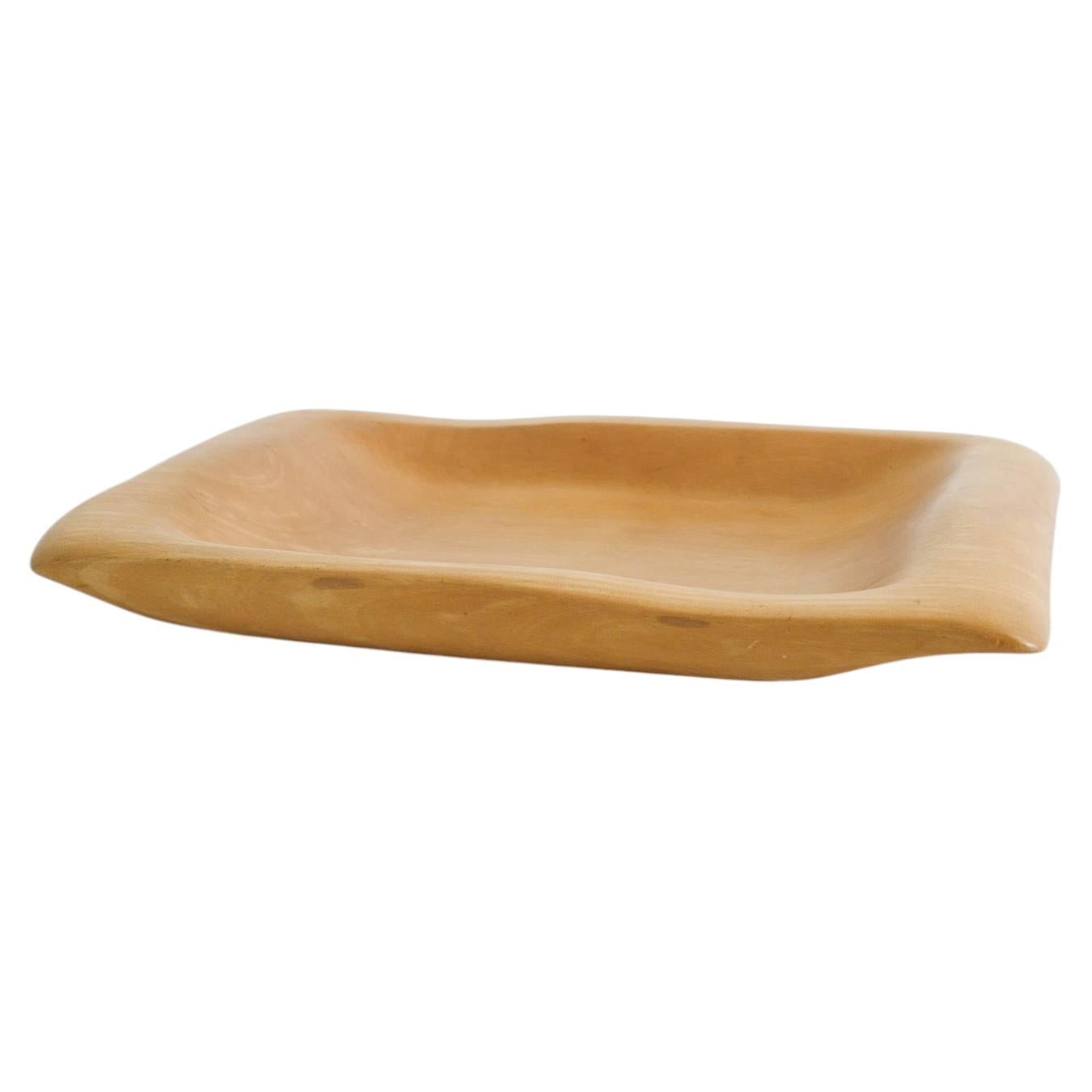 French Sculptural & Decorative Mid Century Wooden Tray by Alexandre Noll, 1950s