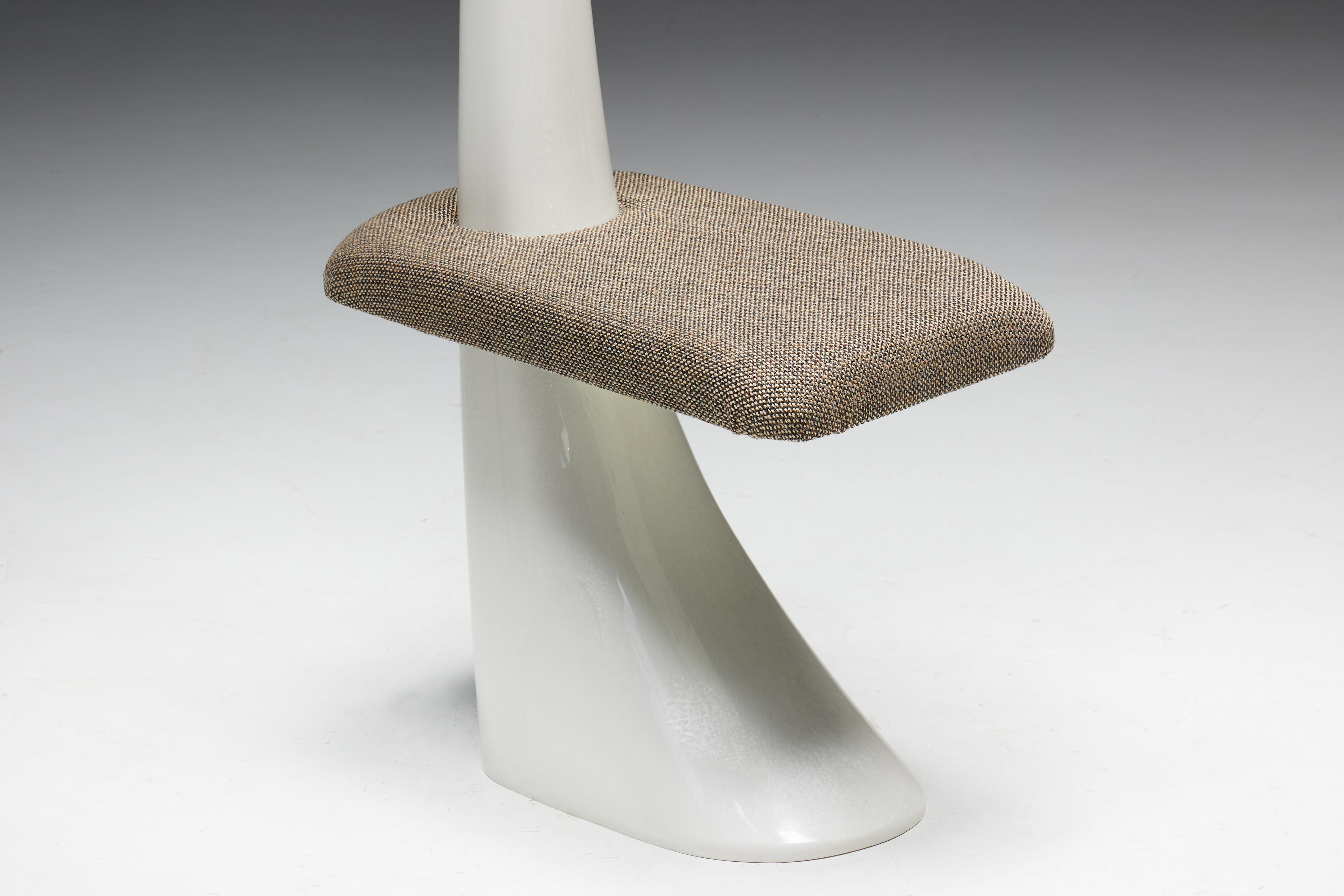 Französische skulpturale Beistellstühle aus Glasfaser, Frankreich, 1960er Jahre im Angebot 12
