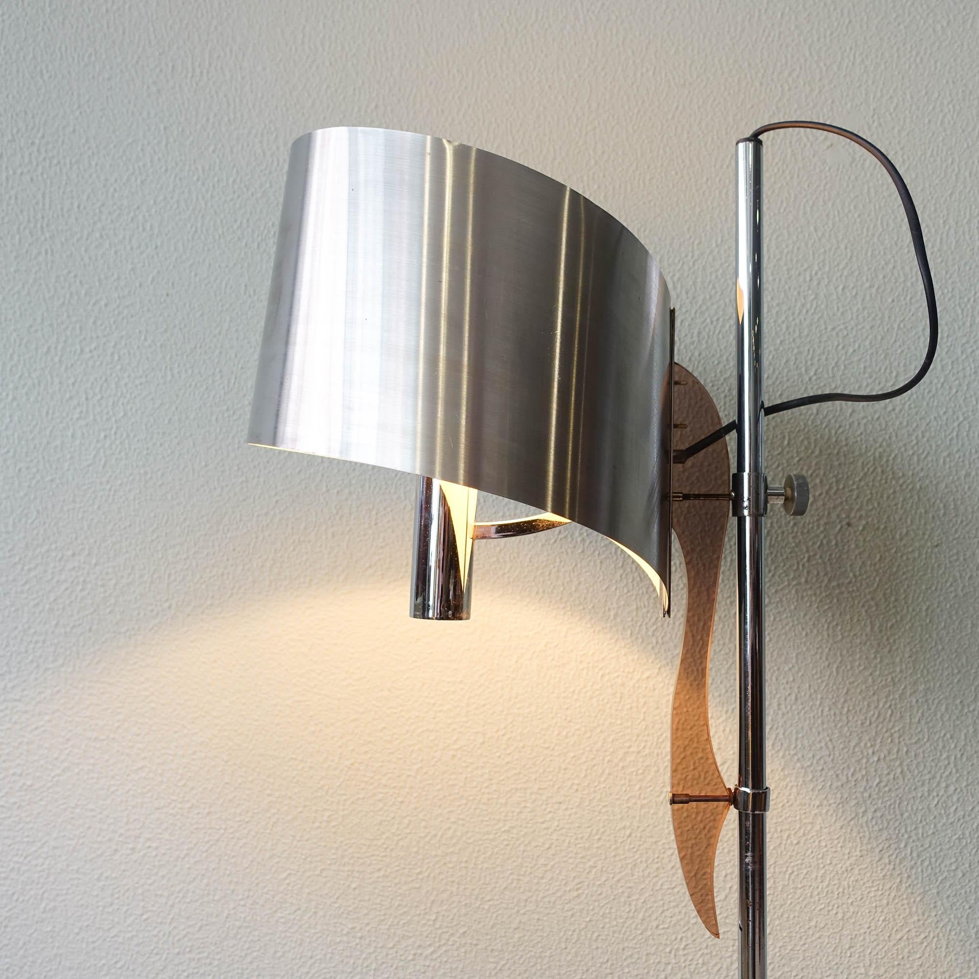 Metal French Sculptural Floor Lamp 