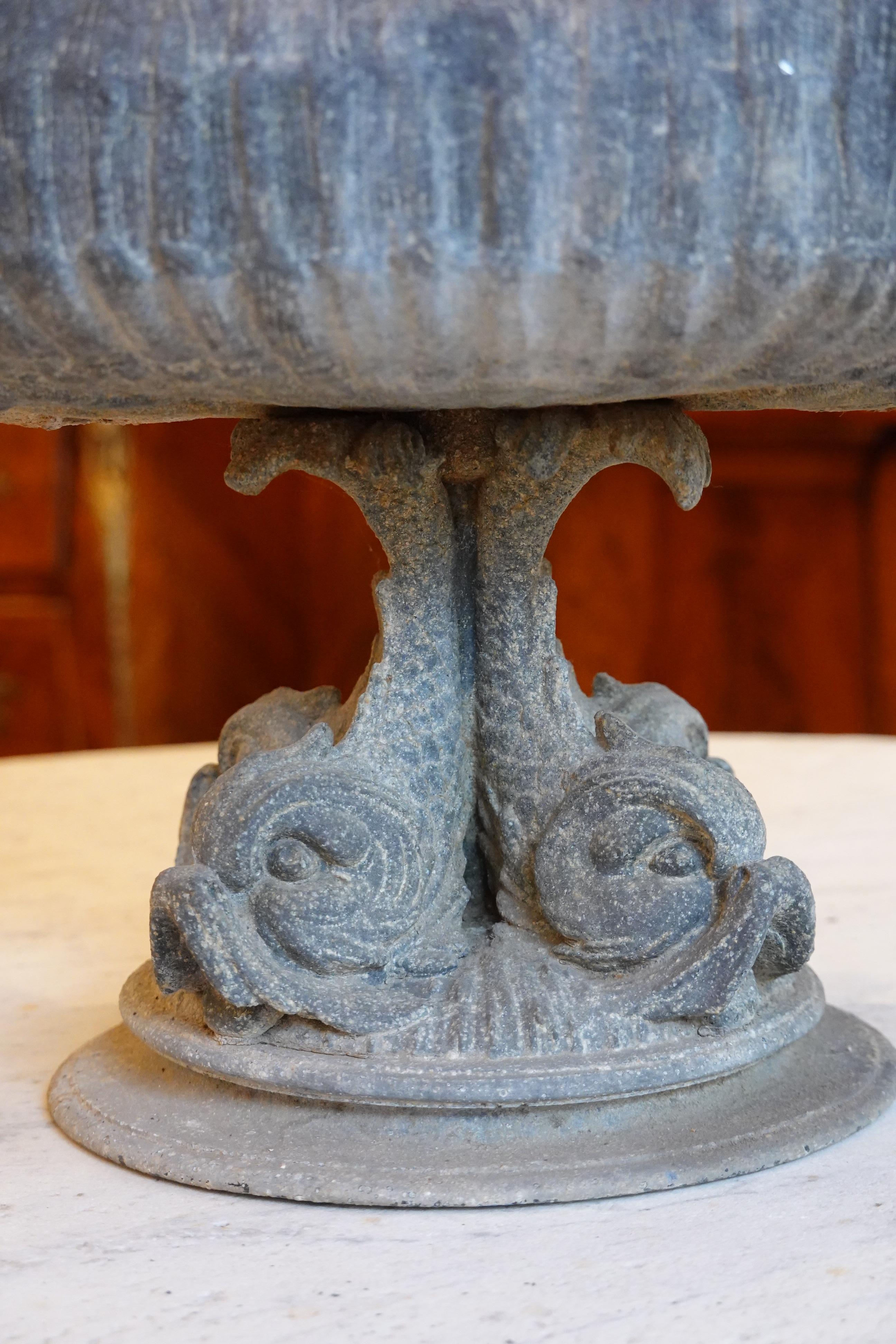 19th Century French Sculptural Jardinière with Putti, Mythical Sea Horses and Dolphins