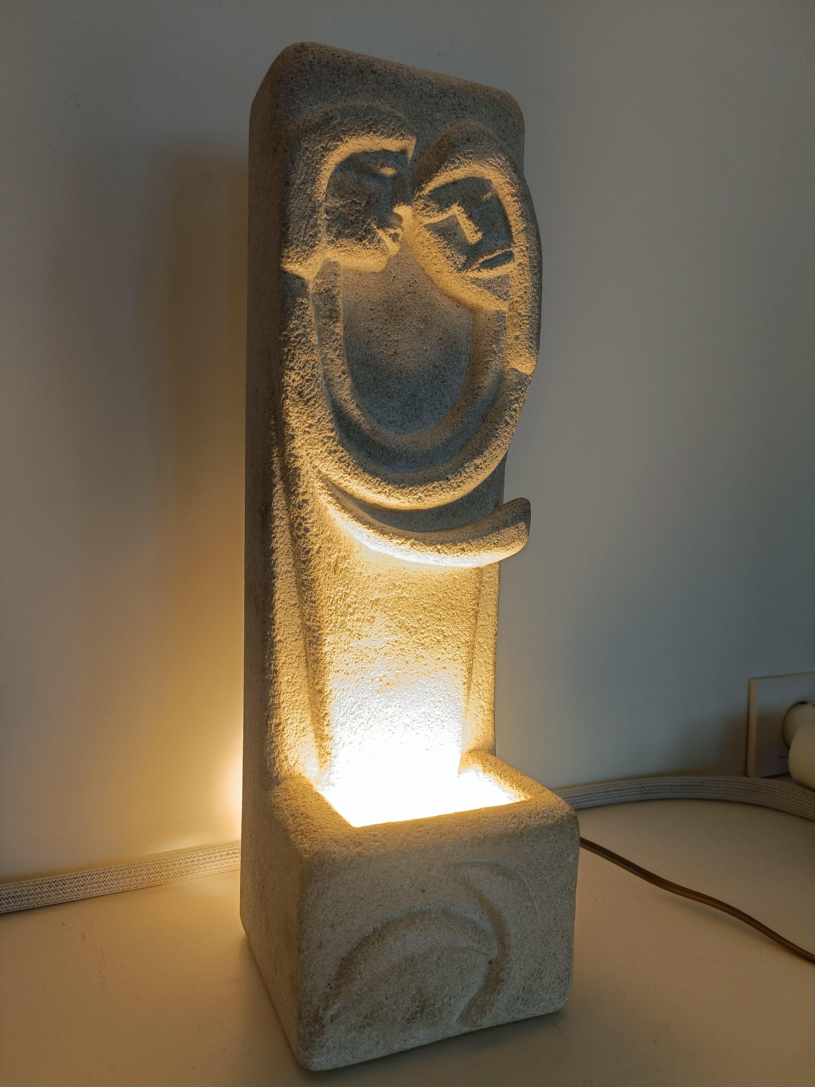 French Sculptural Lamp circa 1970 from Albert Tormos, France, 1970s For Sale 5