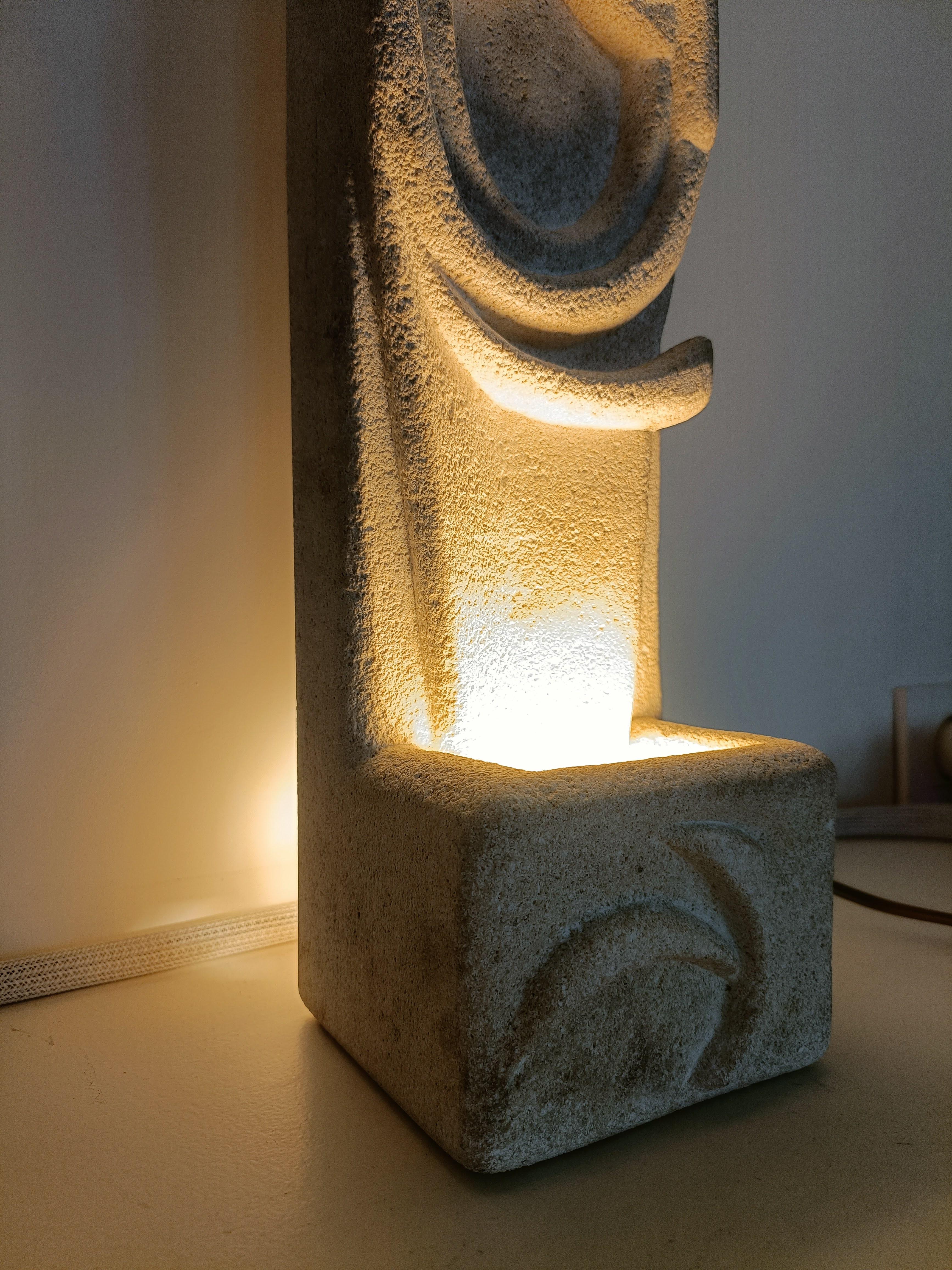 20th Century French Sculptural Lamp circa 1970 from Albert Tormos, France, 1970s For Sale