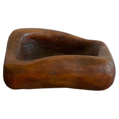 French Sculptural Wooden Bowl