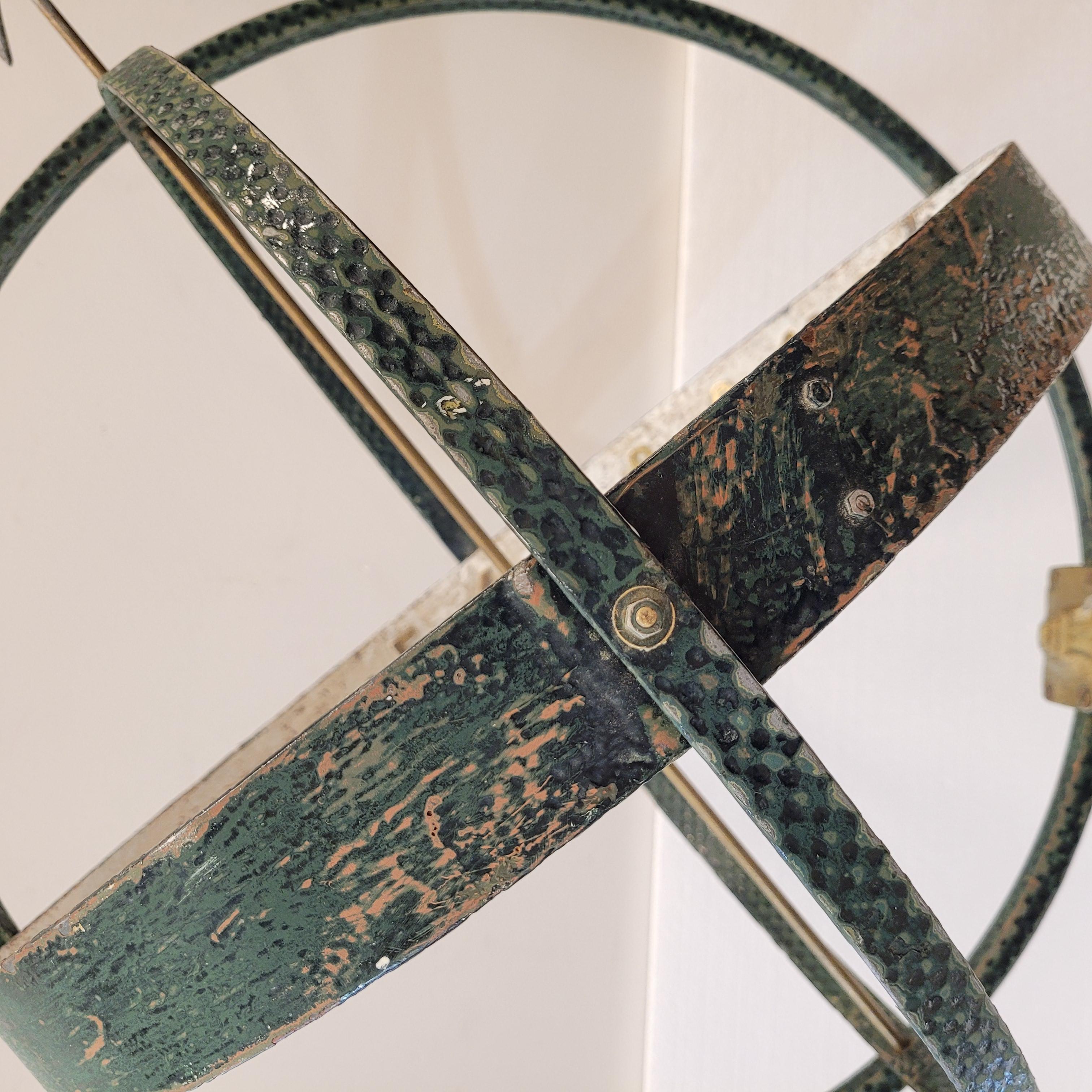 French Sculpture “Armilar sundial”, bronze and stone, mid-s. XX 8