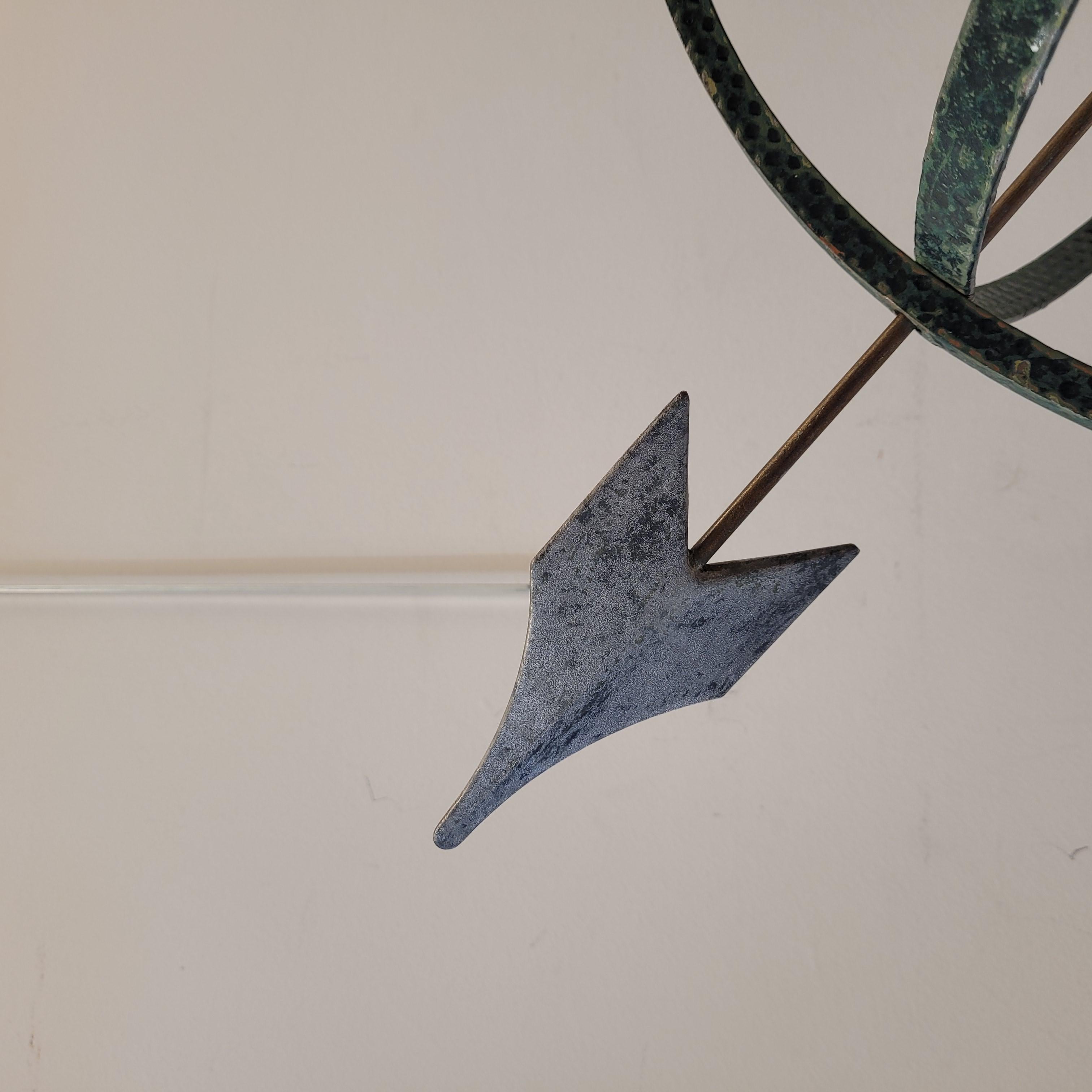 Women's or Men's French Sculpture “Armilar sundial”, bronze and stone, mid-s. XX