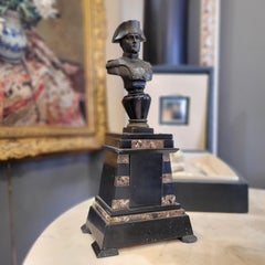 French Sculpture Bust “Egyptian Napoleon”, Bronze and marble, Napoleon III