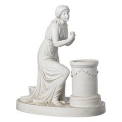French Sculpture "Female" 19th Century Biscuit