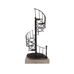 French Sculpture / Model of a spiral staircase, wrought iron and methacrylate