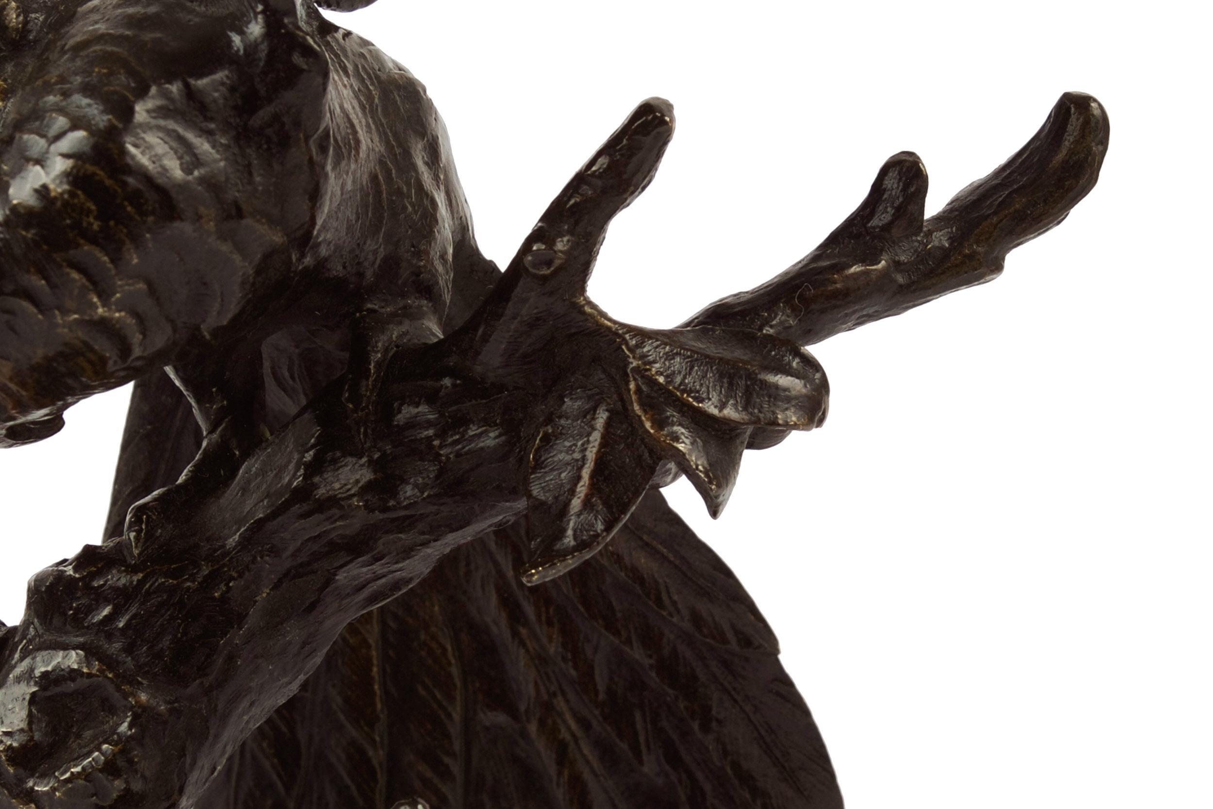 Sculpture française ' Parakeet on Tree ' d'après un modèle d'Antoine-Louis Barye en vente 5
