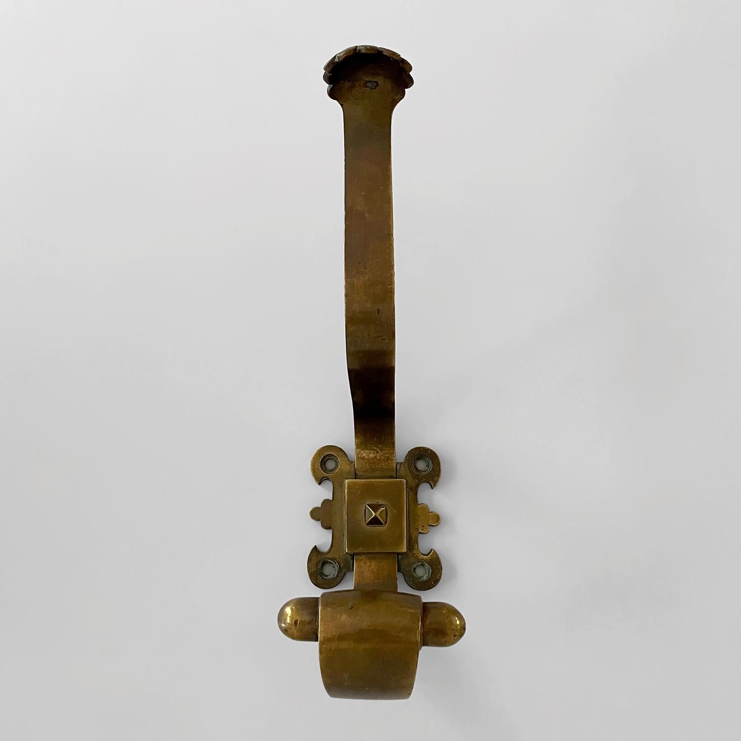 French Sculputed Aged Bronze Studded Wall Coat Hooks - 3 available For Sale 15