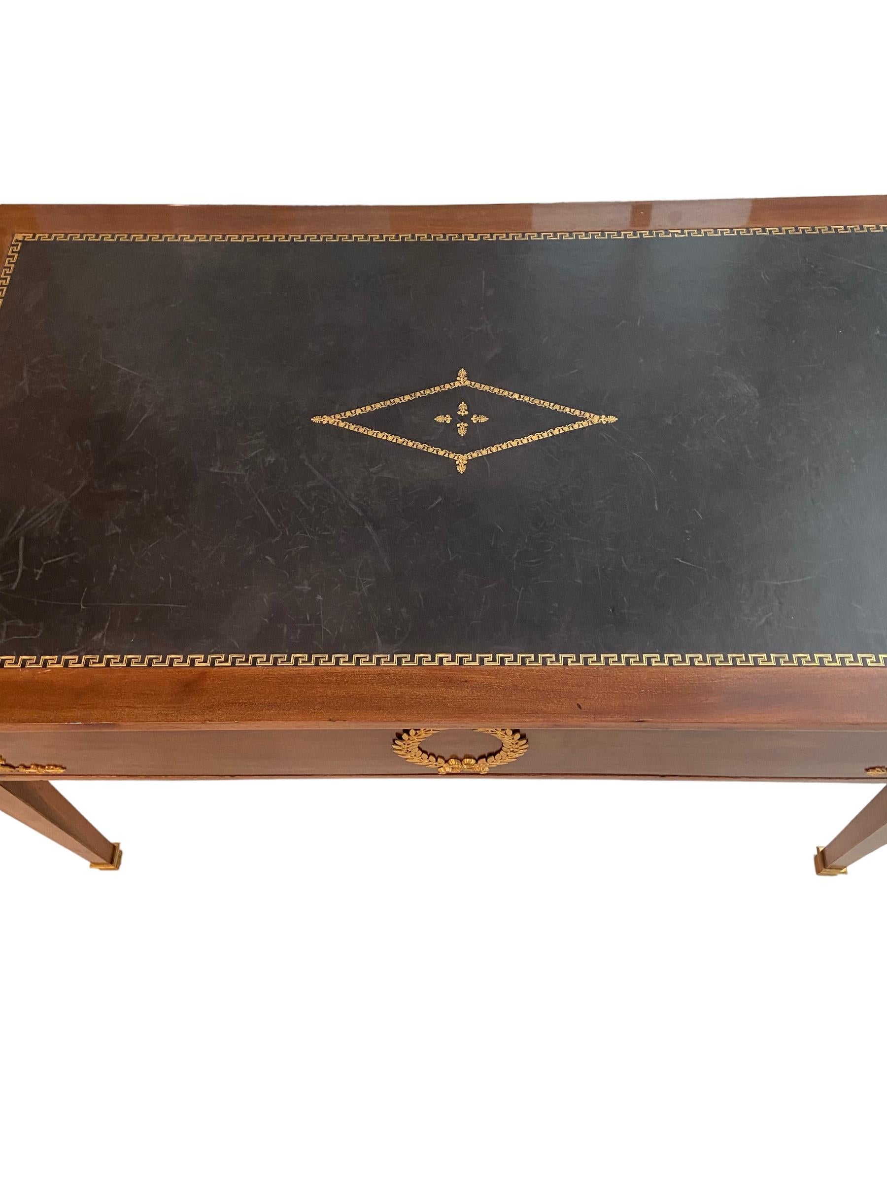 French Second Empire Mahogany Writing Desk In Good Condition For Sale In Naples, FL