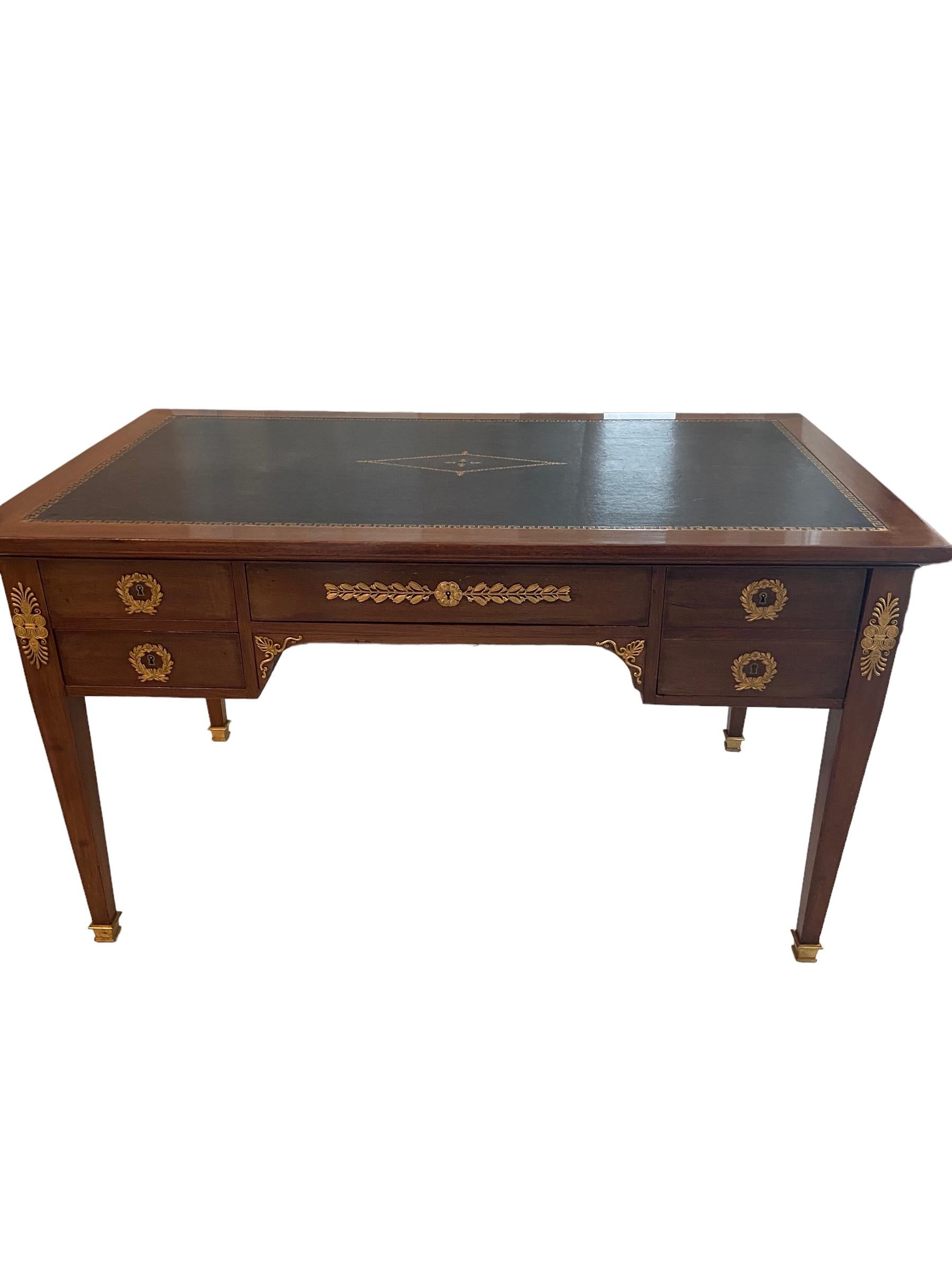 French Second Empire Mahogany Writing Desk For Sale 2