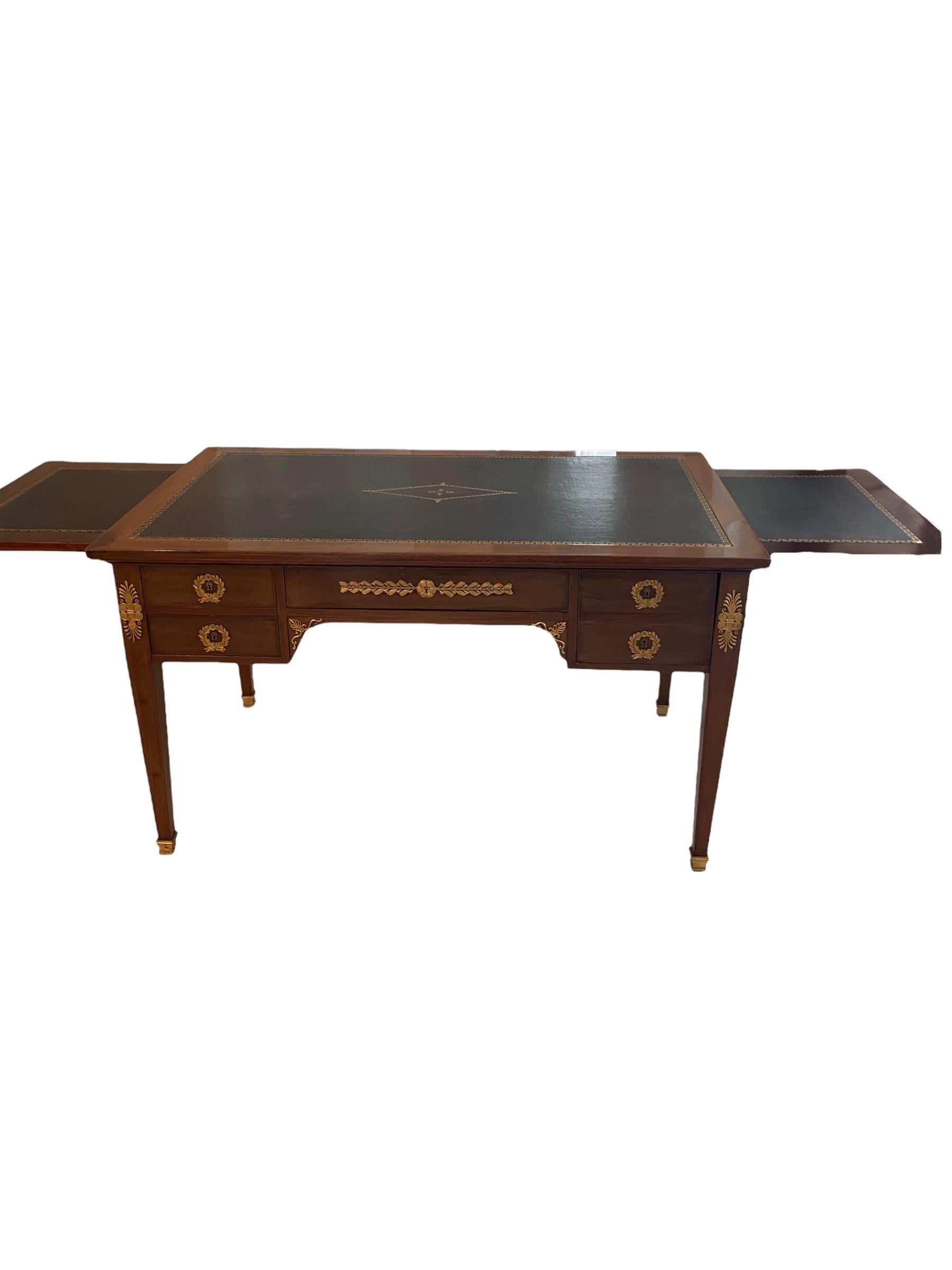 French Second Empire Mahogany Writing Desk For Sale 3