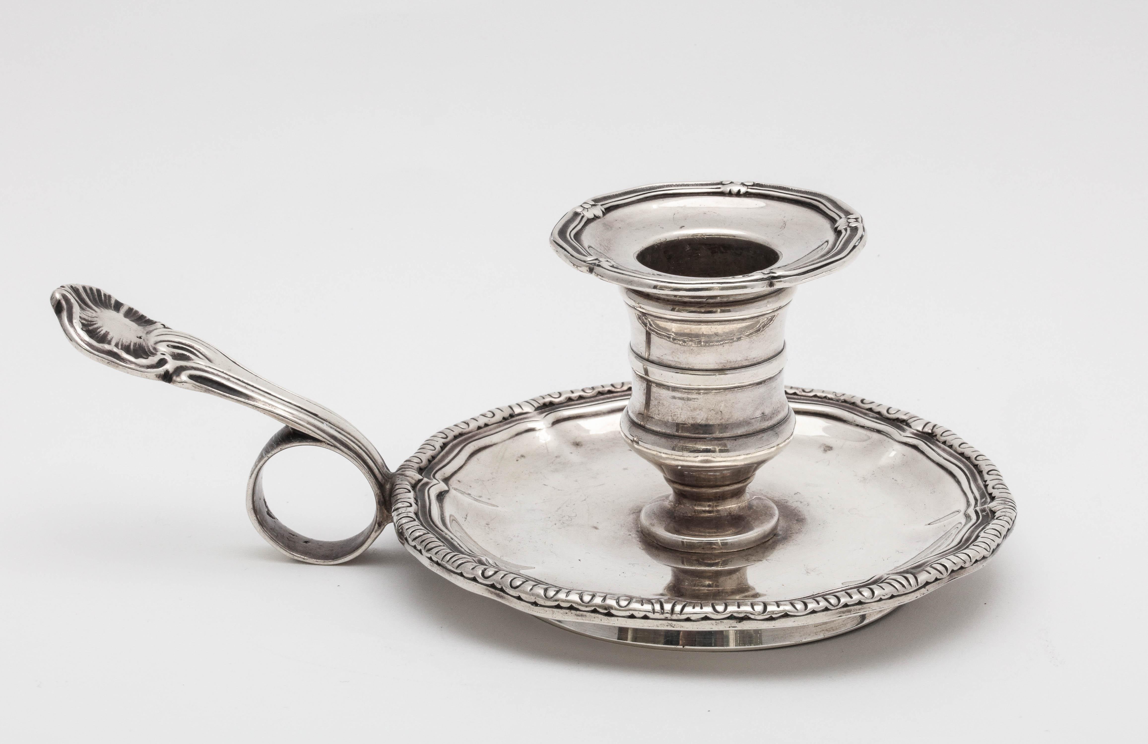 French Second Empire Sterling Silver Chamberstick In Good Condition In New York, NY