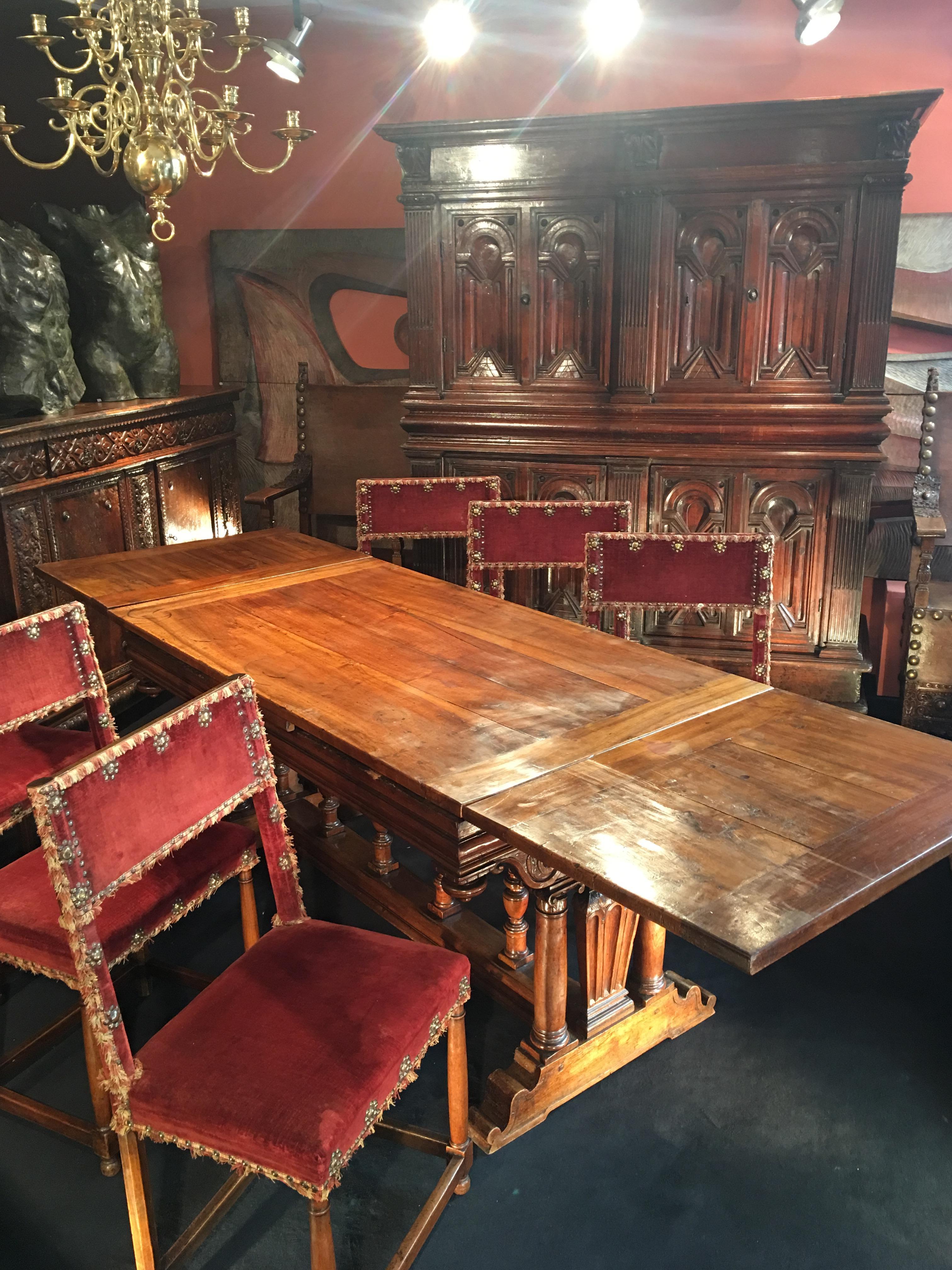 Carved French Second Renaissance Table Said 'à l'italienne' For Sale