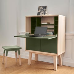 Secretaire français vert, design Eric Gizard à Paris