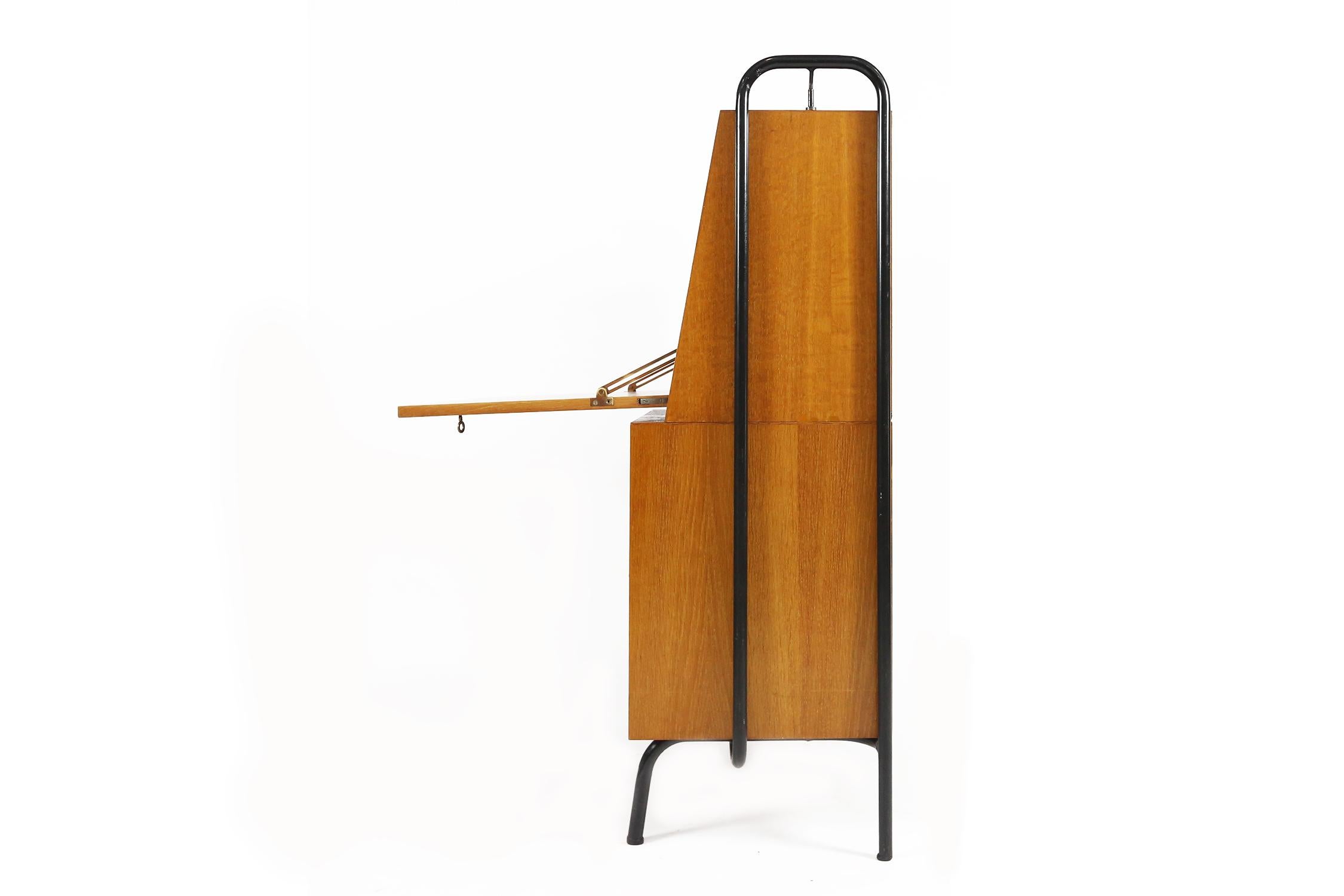 French Secretary Desk by Robert Charroy for Mobilor, 1950s In Good Condition In Ghent, BE