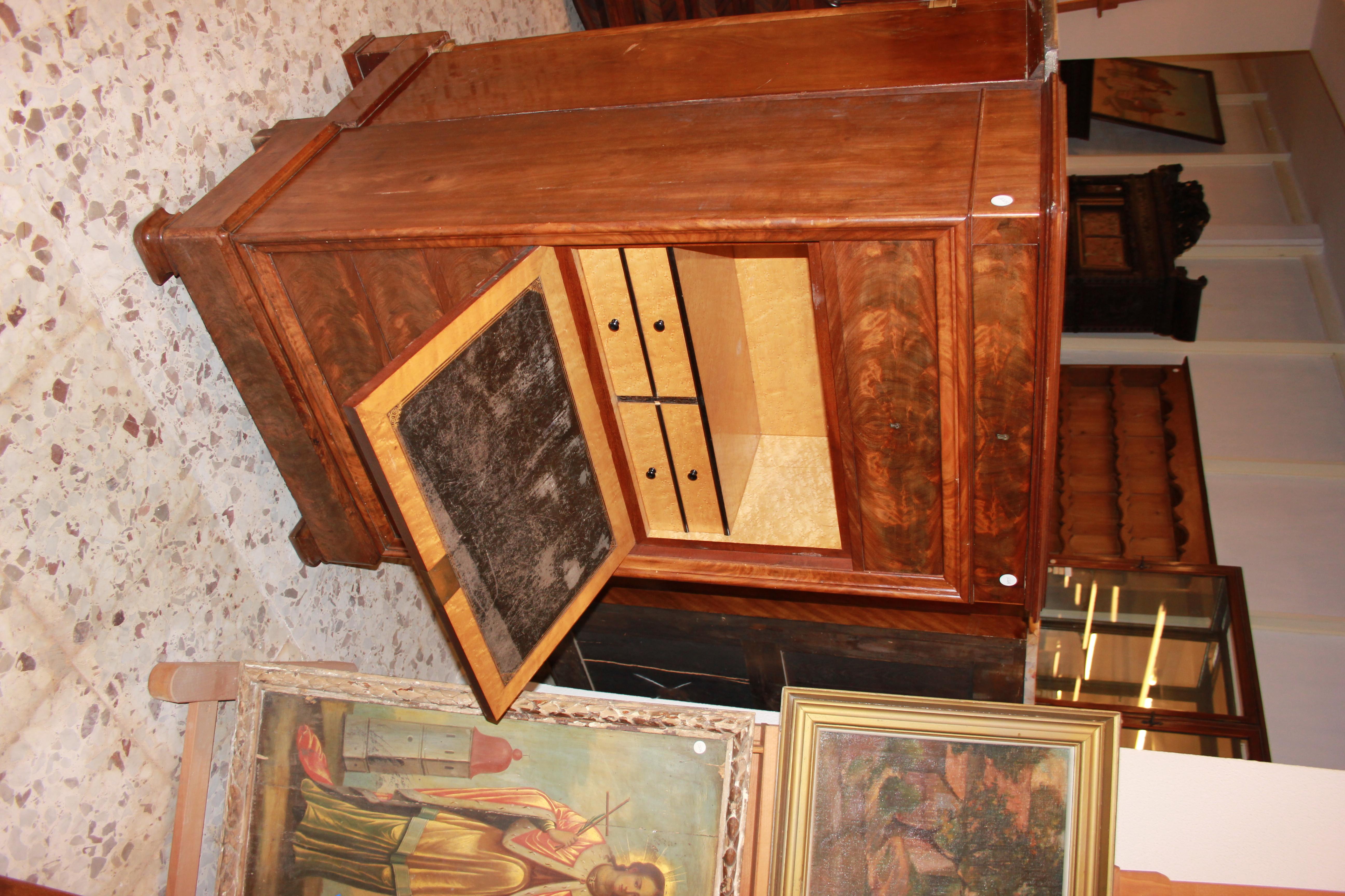 French secretary desk in Louis Philippe style, made of mahogany wood from the 18 For Sale 2