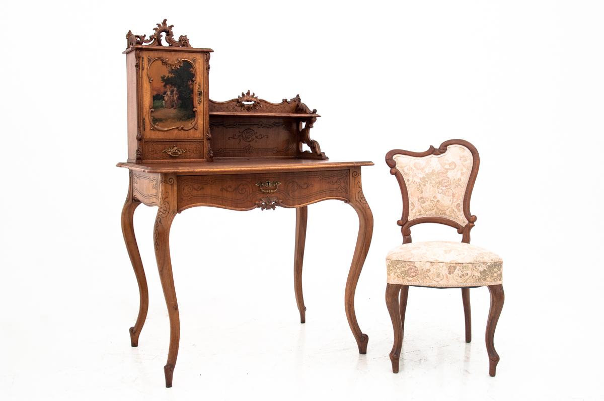 French Secretary Desk with a Chair from circa 1880 13
