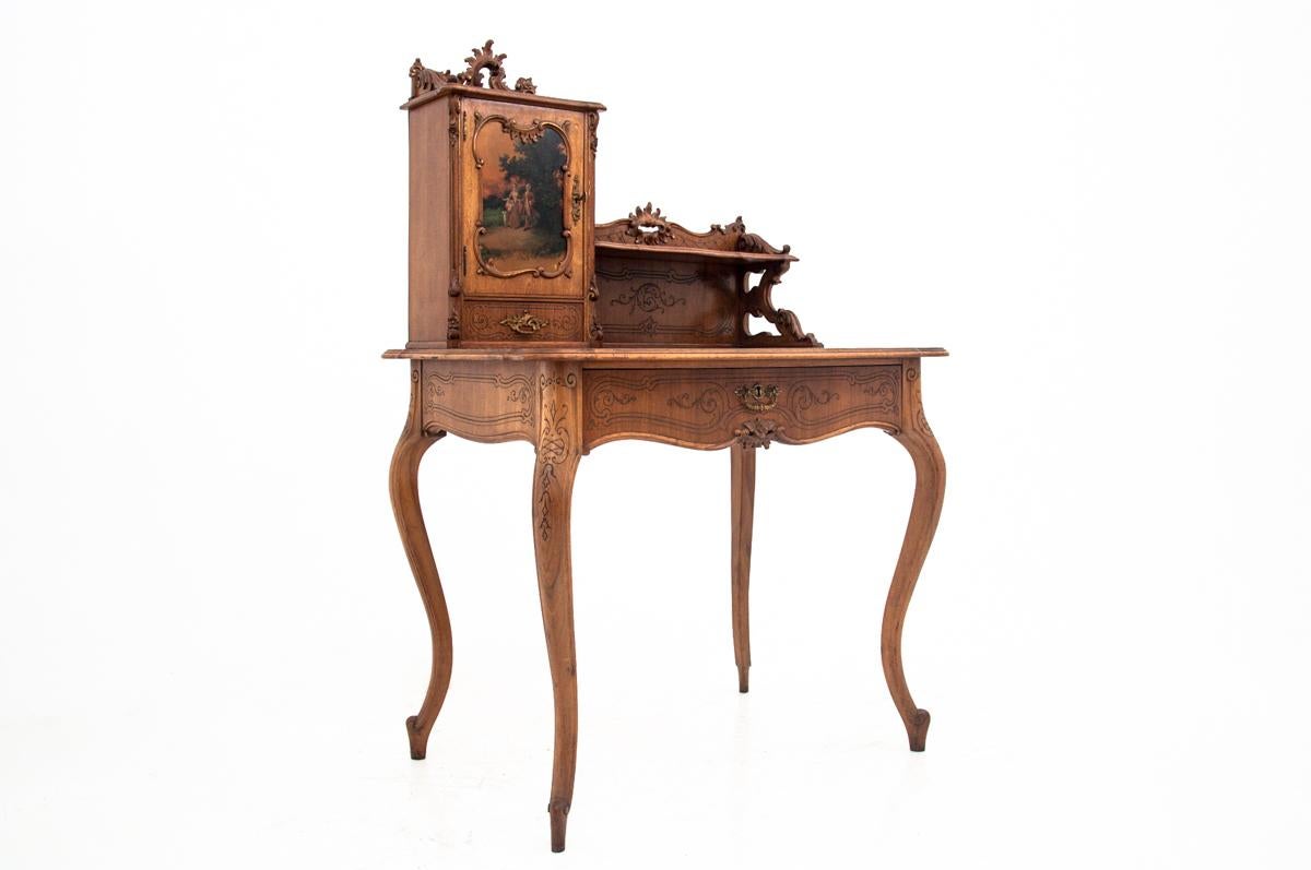 Art Nouveau French Secretary Desk with a Chair from circa 1880