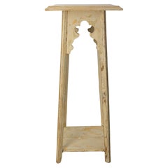 Französisch Selette Pedestal oder Pflanzenhalter Pappel patiniert Farbe, um 1960