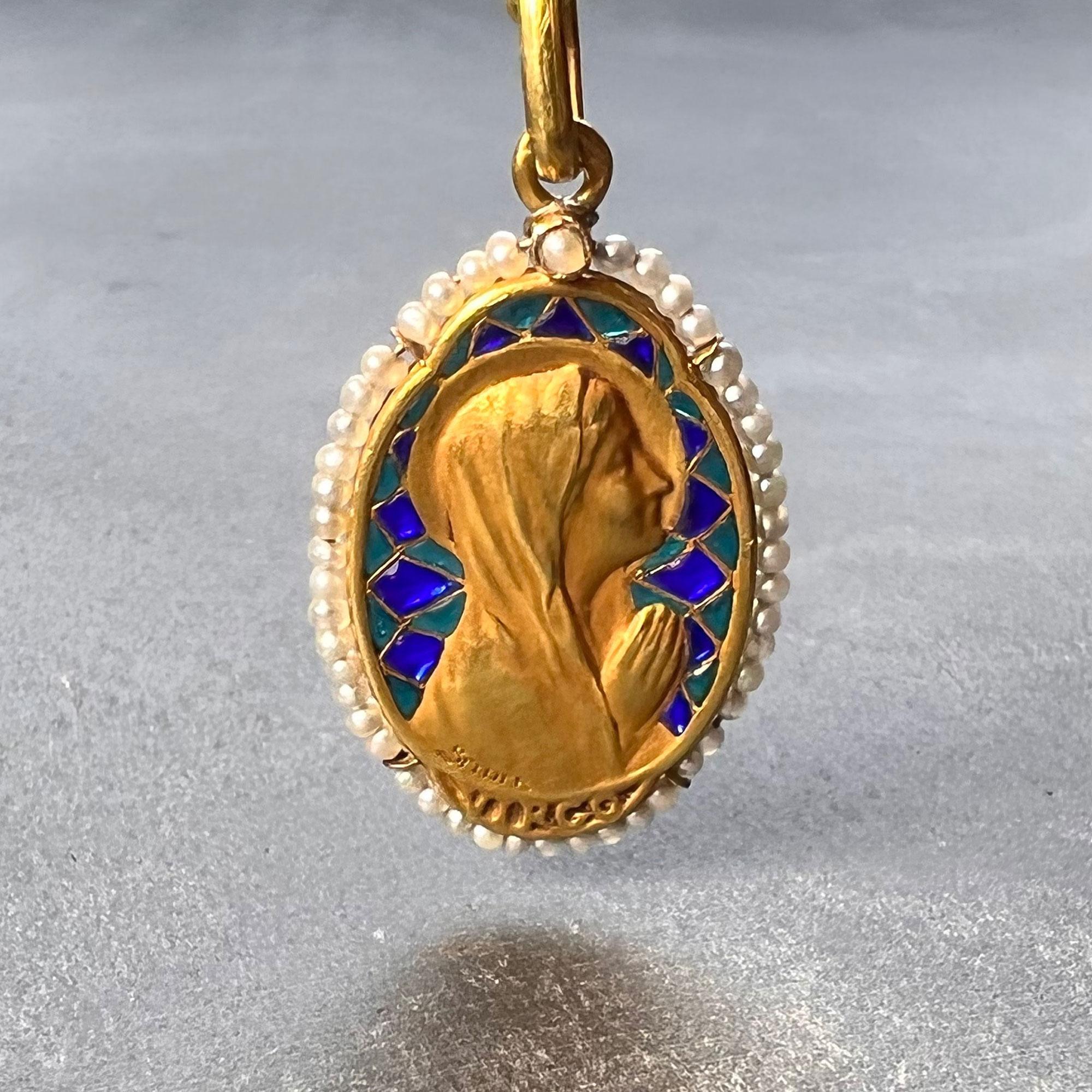blessed mother gold pendant