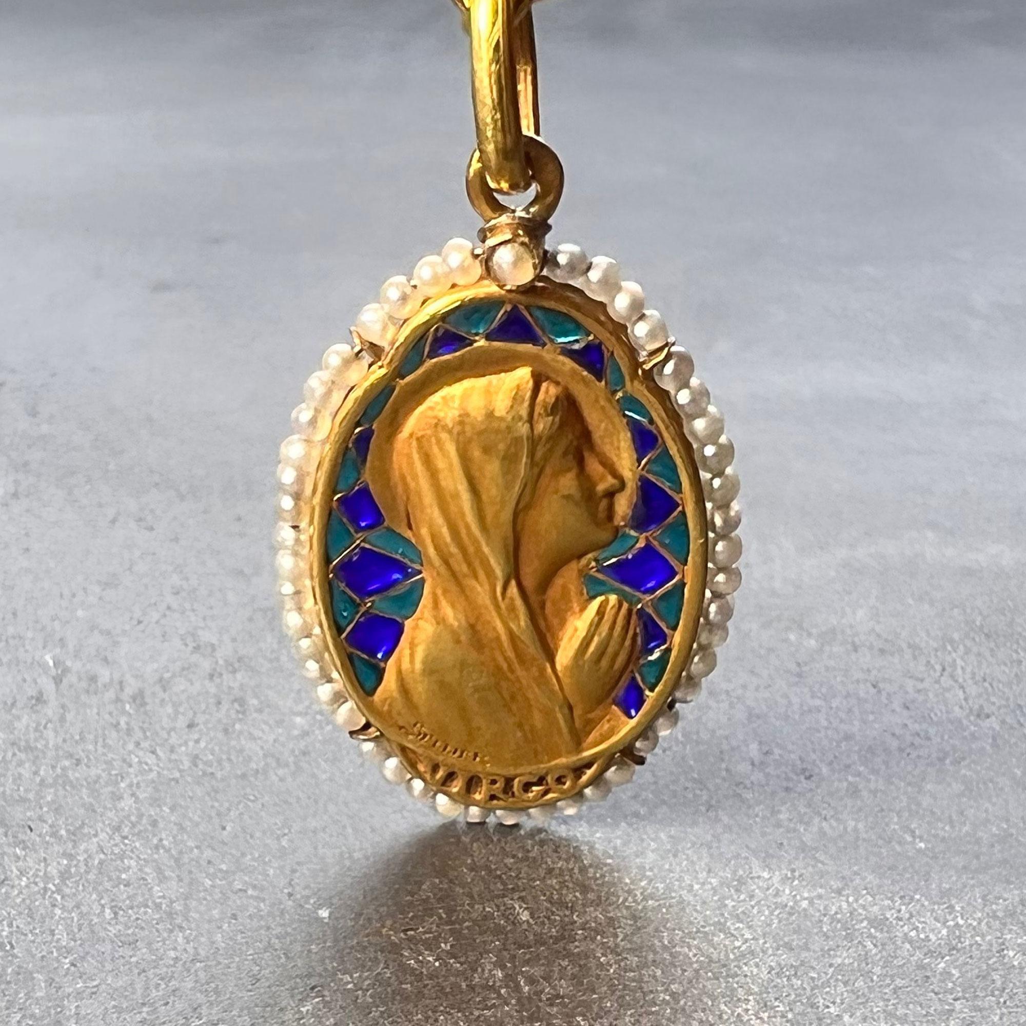 virgin mary gold pendant and chain