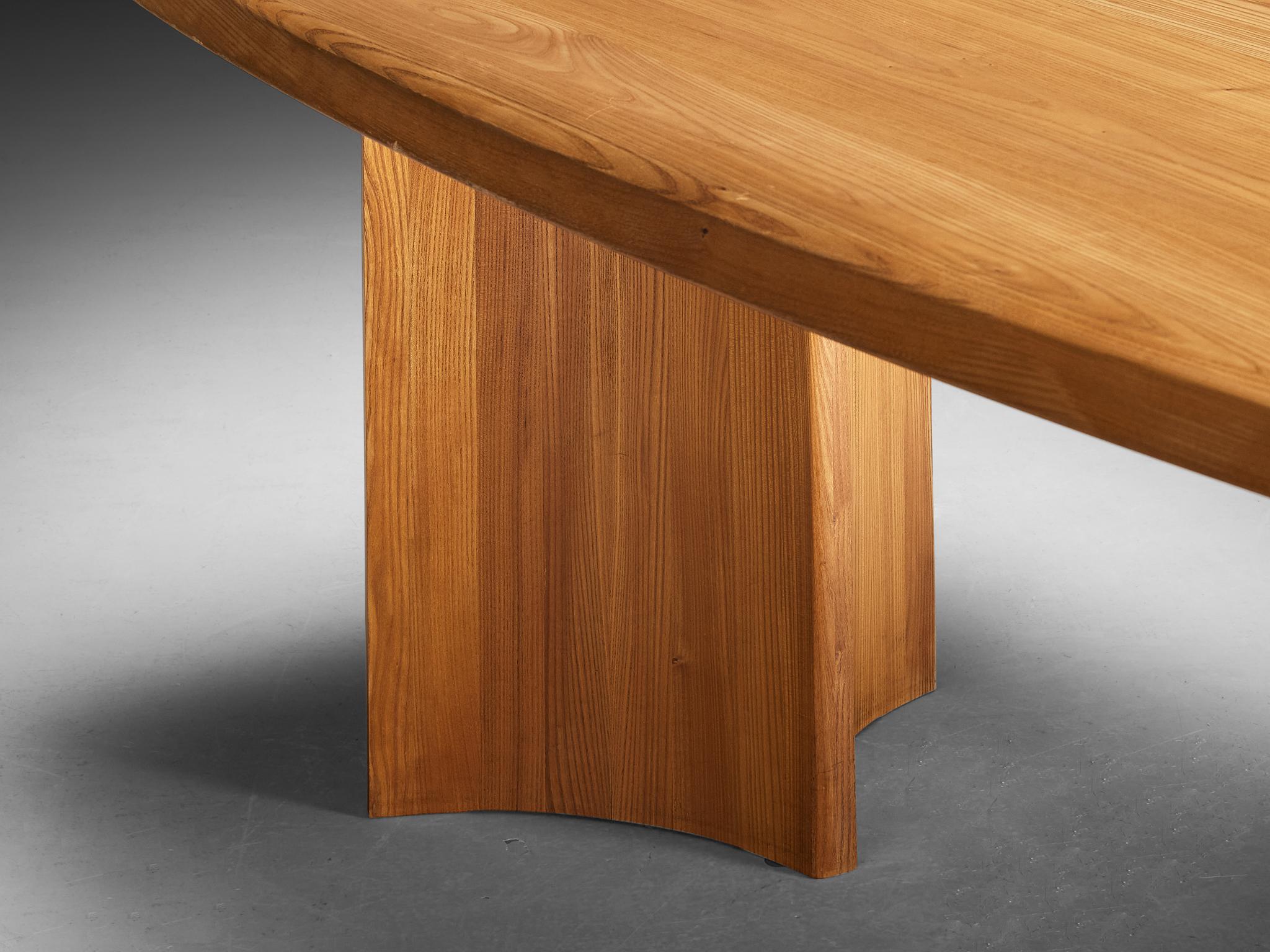 solid elm dining table