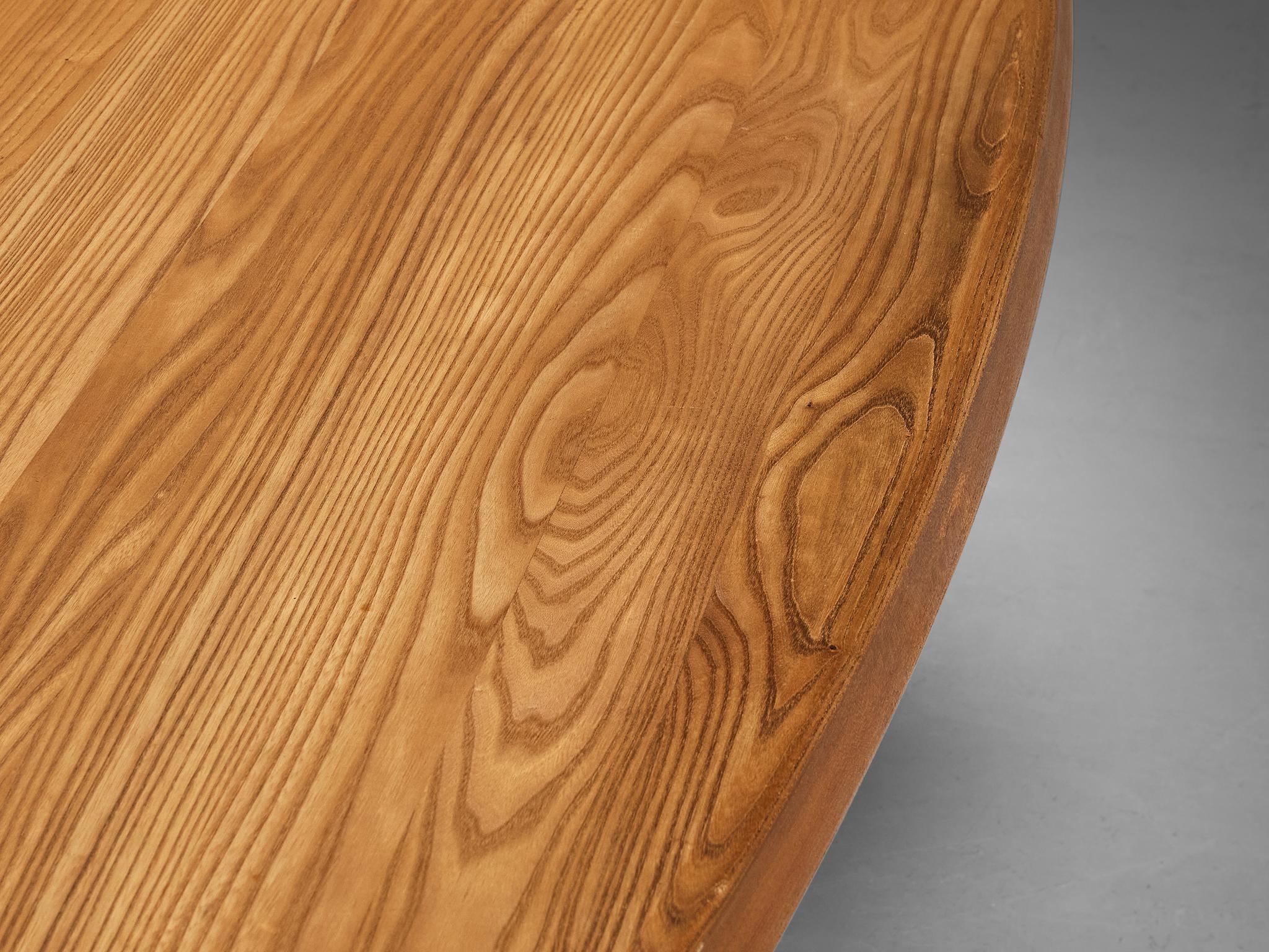 Mid-Century Modern French Seltz Dining Table in Solid Elm