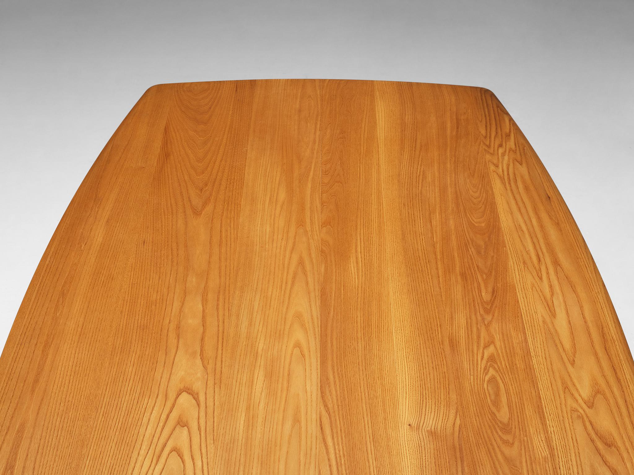 Orme Table de salle à manger Seltz en orme massif en vente