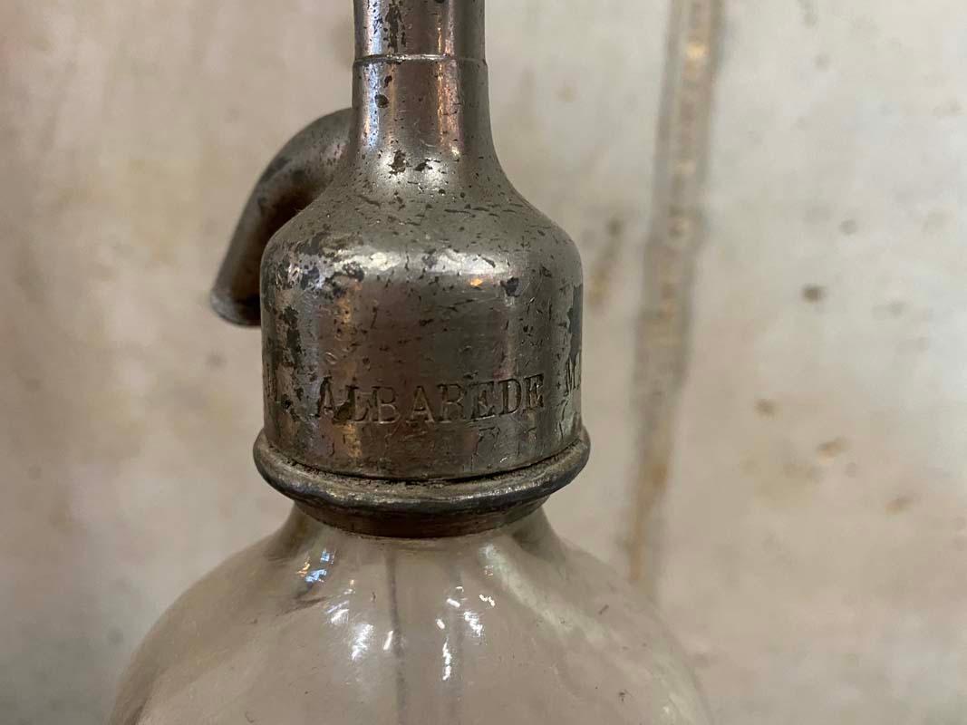Blown Glass French Seltzer Bottle from Around 1900 For Sale
