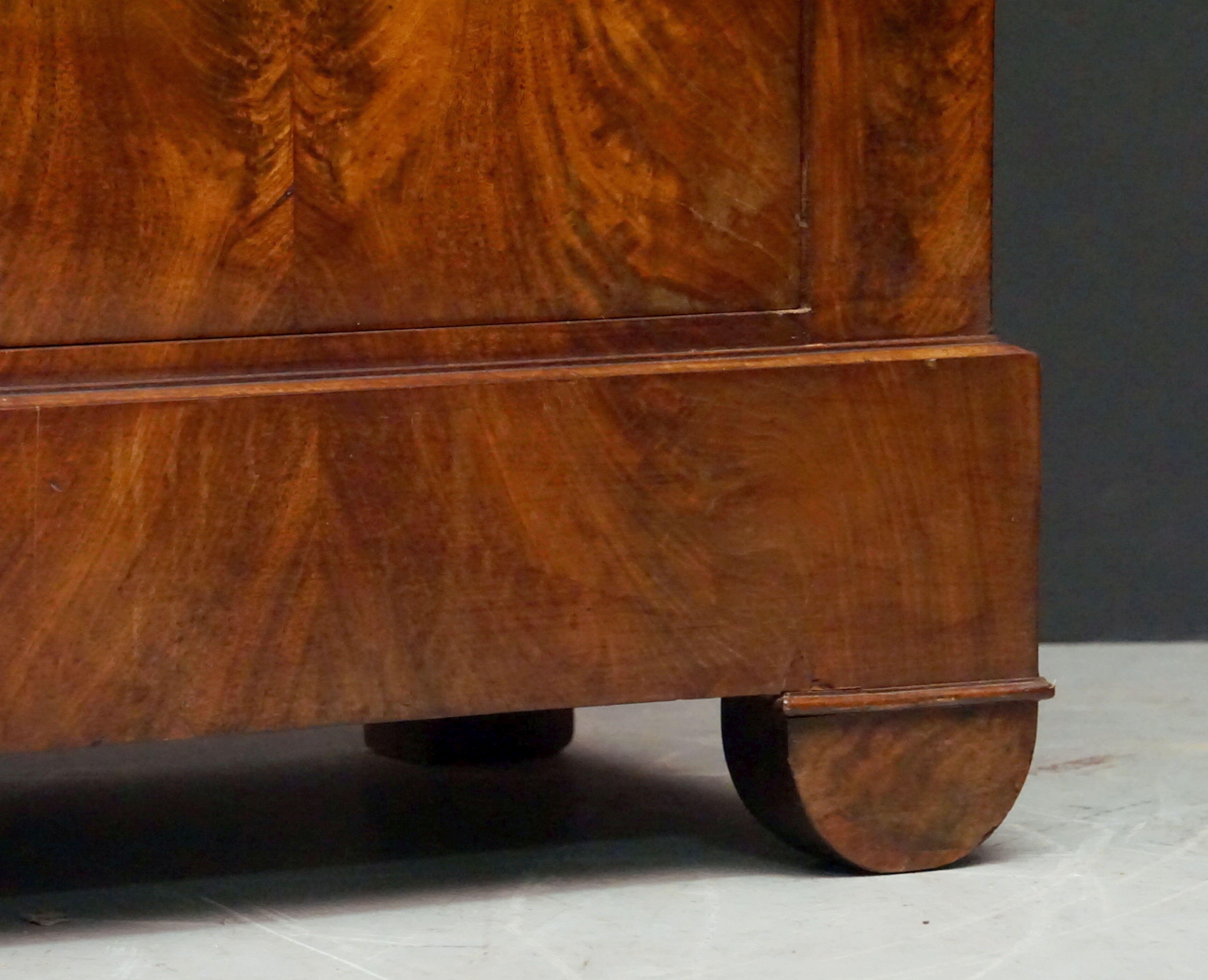 French Semainier or Tall Chest of Mahogany with Marble Top 7