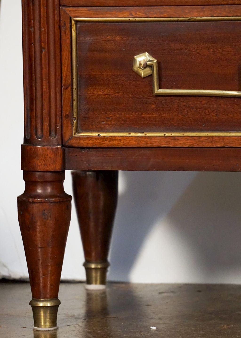 French Semainier or Tall Chest of Mahogany with Marble Top 3