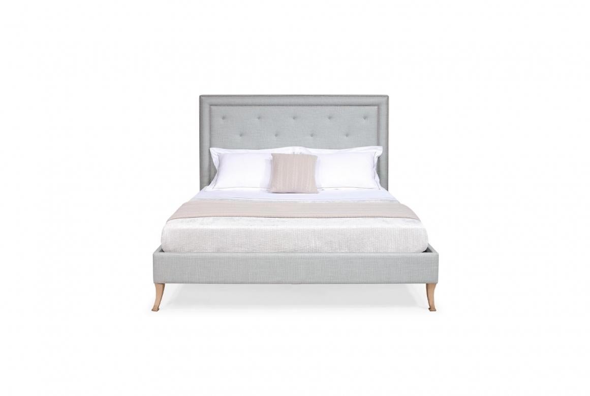A stunning French Seraphin bed frame, 20th century.

The Seraphin bed is shown in oakwood with a ivory oak finish. It can be made with piping or studs, with or without buttons. Available up to super king and Emperor bed sizes. Handcrafted in a