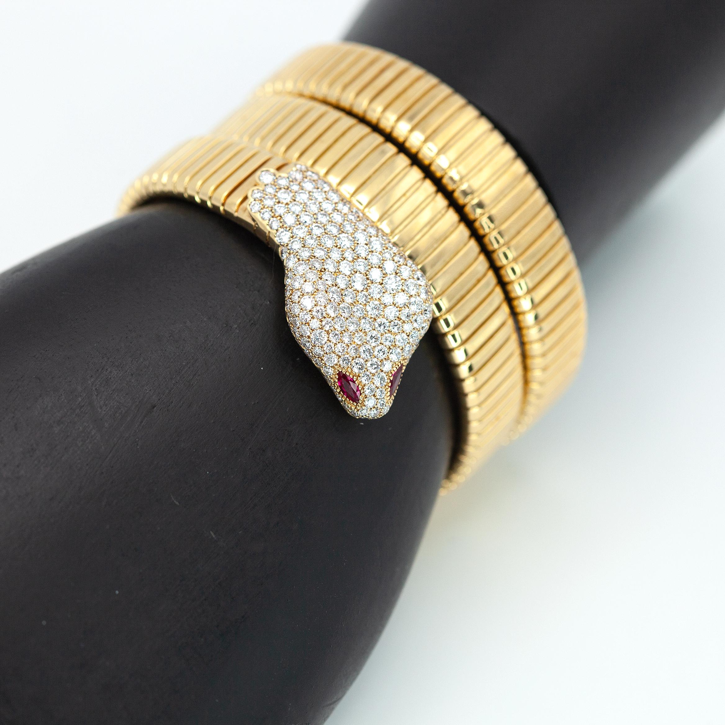 da uomo o donna Bracciale a fascia con pavé di diamanti in oro giallo 18K in vendita