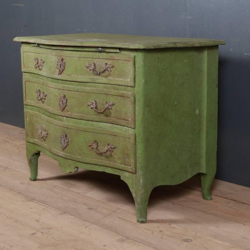 Painted French Serpentine Commode