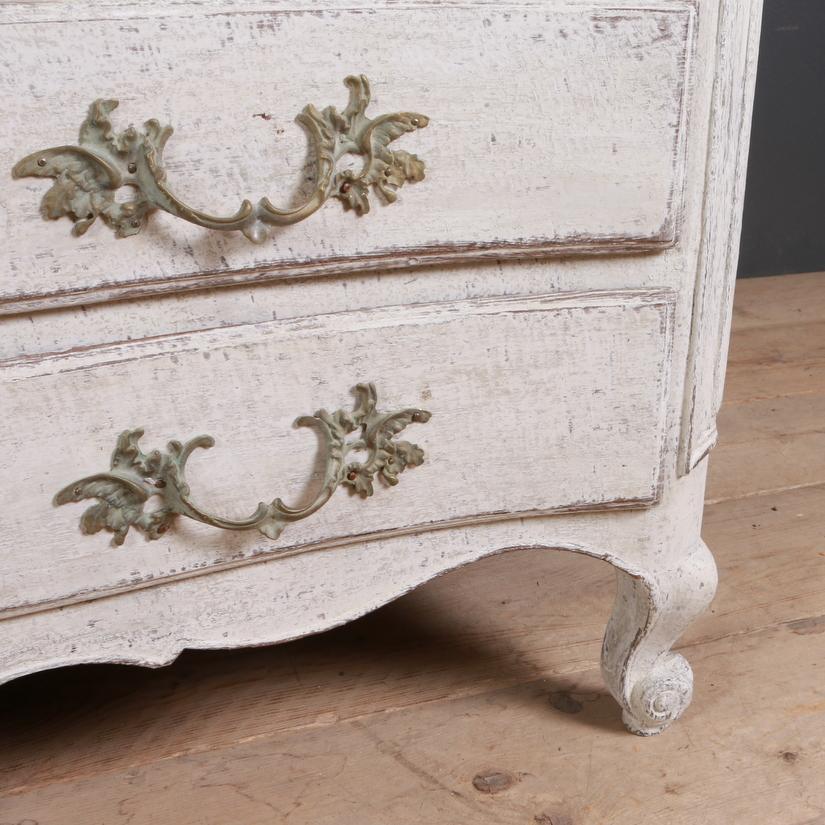 Painted French Serpentine Commode
