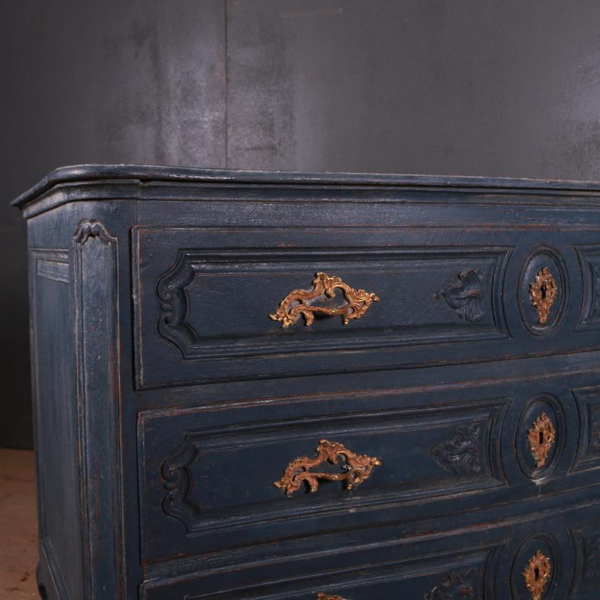 Hand-Painted French Serpentine Commode